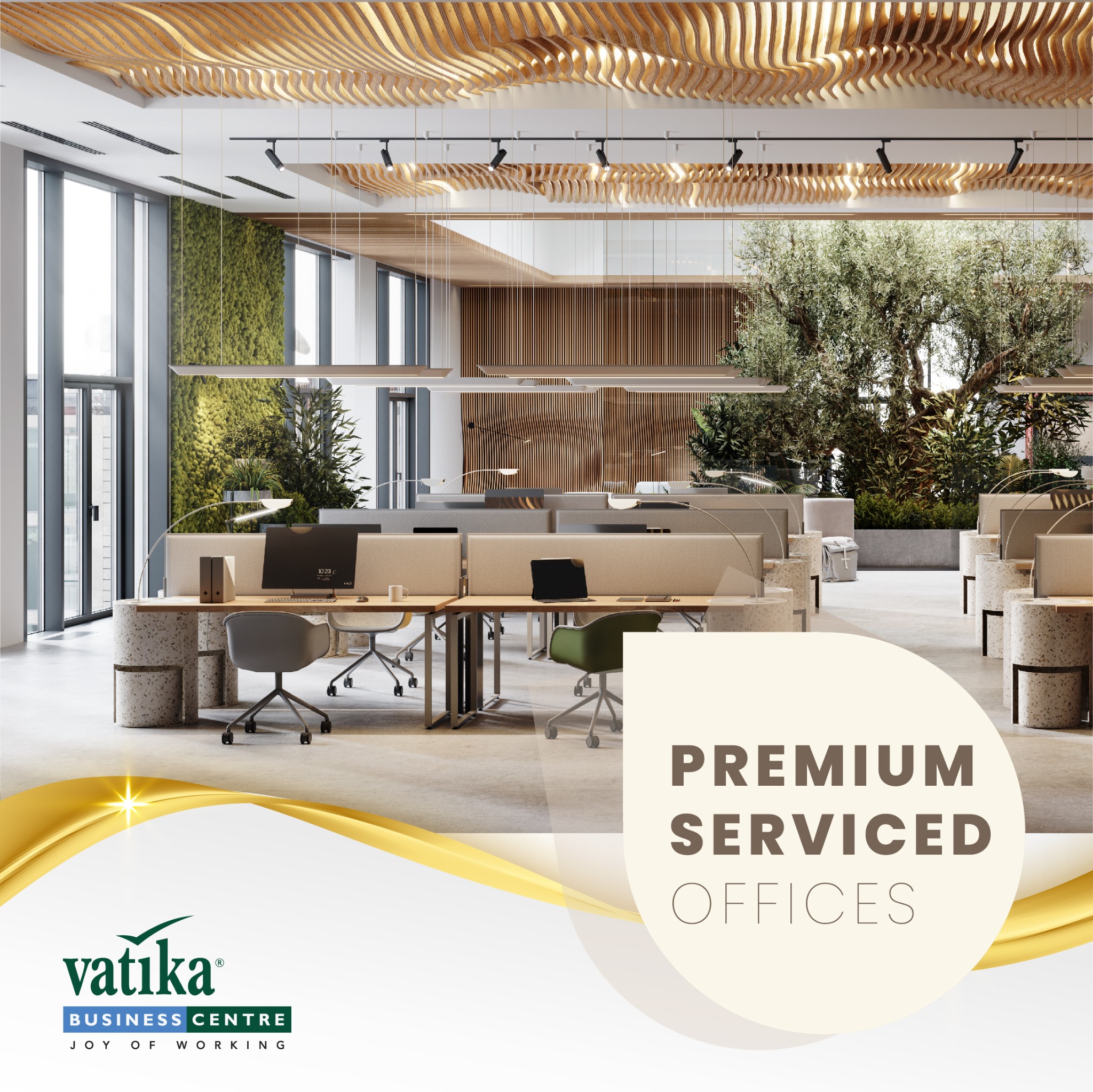 Vatika Business Centre Facebook ad: Personalised Workspaces