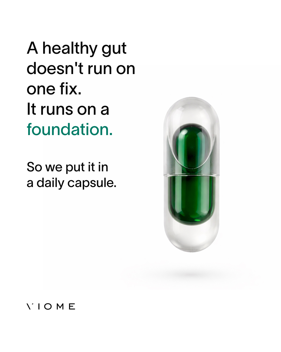 Viome Facebook ad: Built From One Million Microbiomes.
