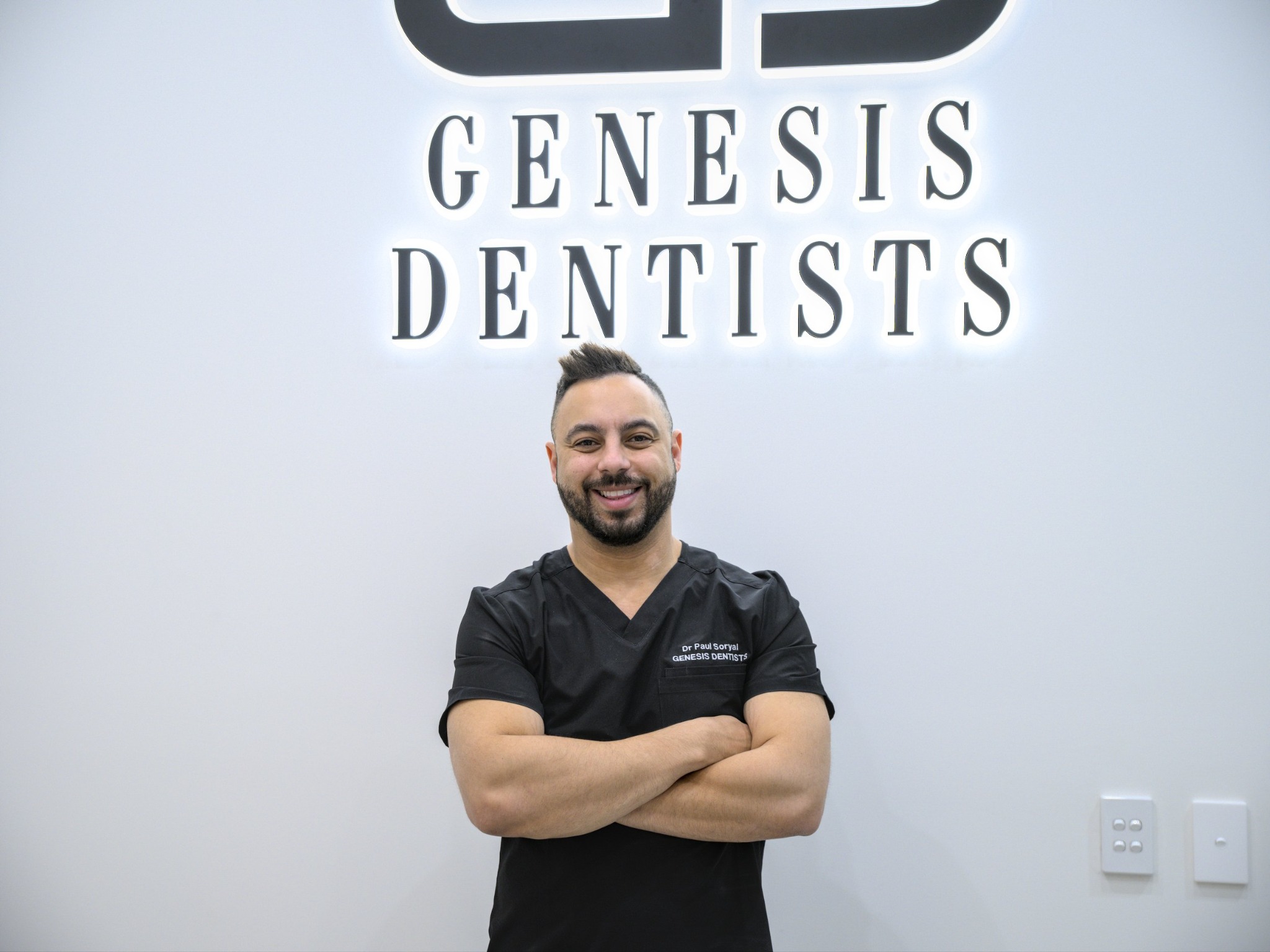 Genesis.dentists Facebook ad from Feb 8, 2025