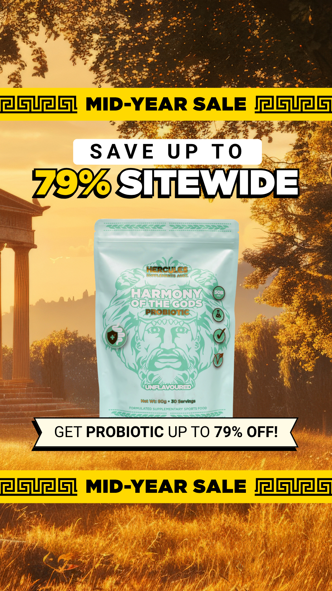 Hercules Supplements Aust Facebook ad