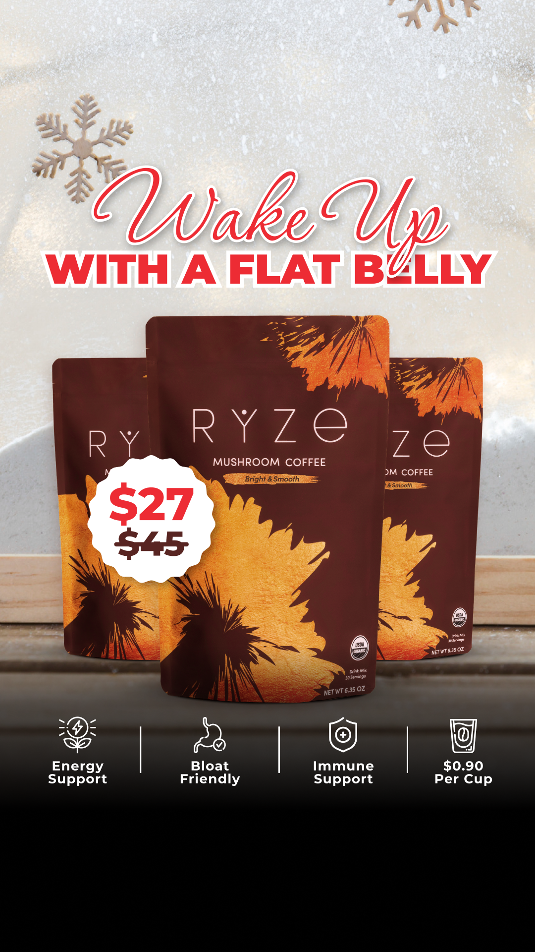 RYZE Superfoods Facebook ad