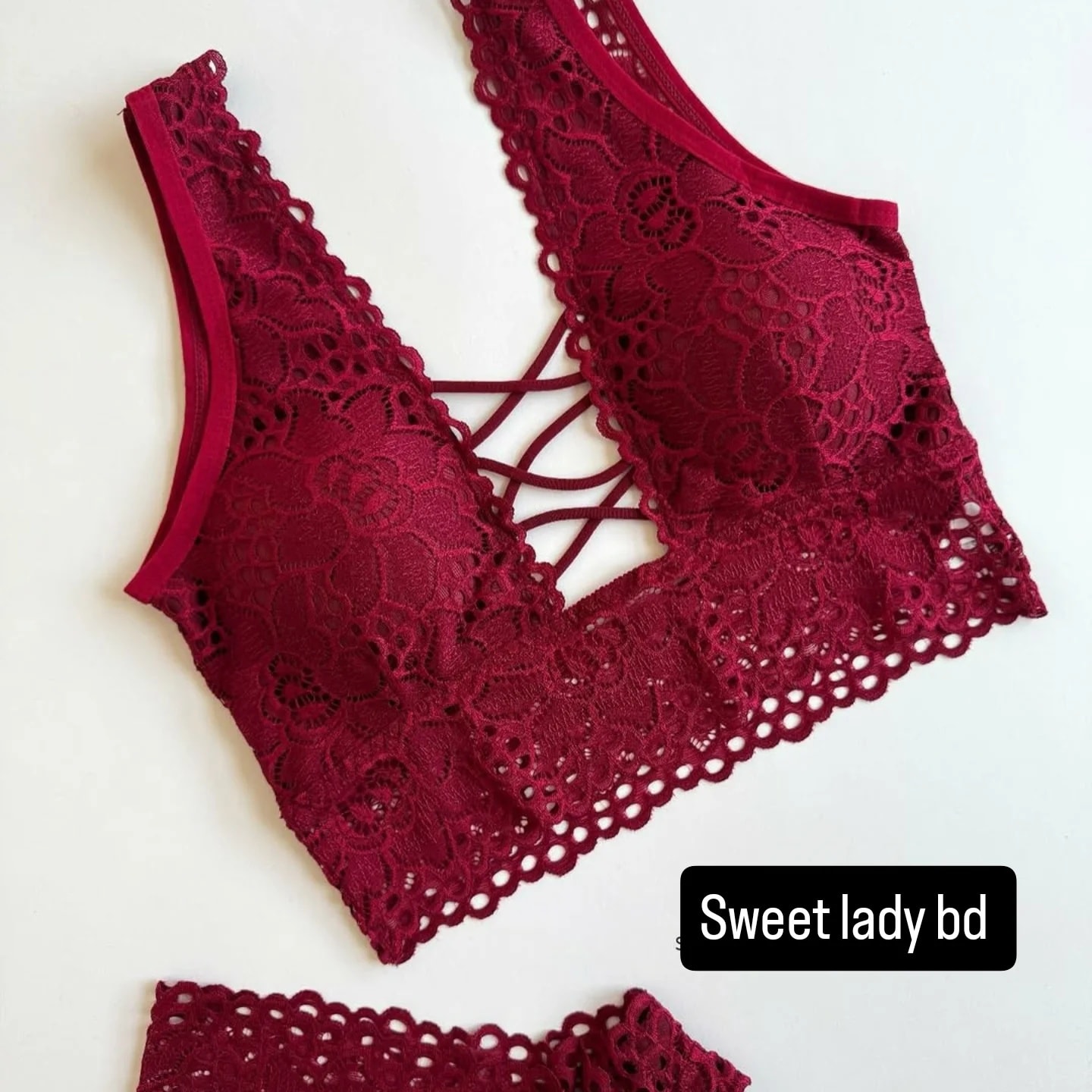 Sweet Lady BD Facebook ad: Lace Bralette & Boyshort Set