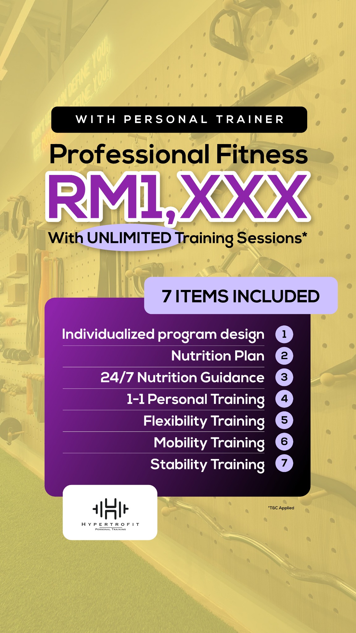 Hypertrofit Personal Training Facebook ad from Mar 4, 2026