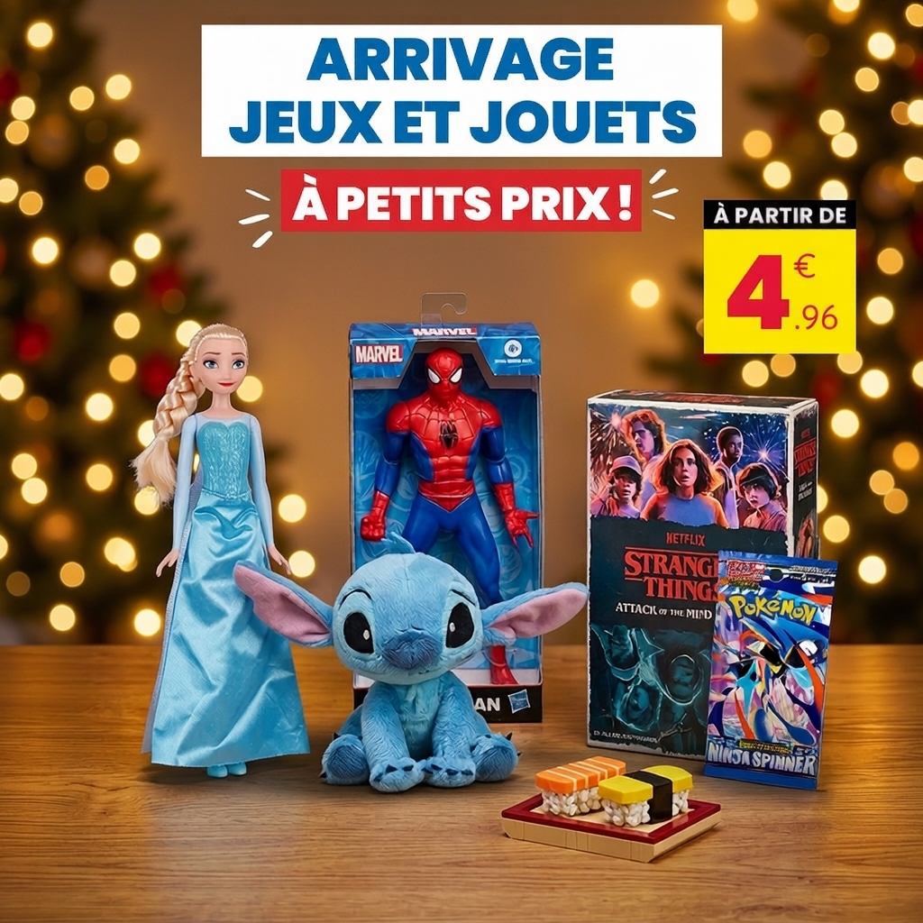 Stokomani Facebook ad: Alerte arrivage jouets chez Stokomani!