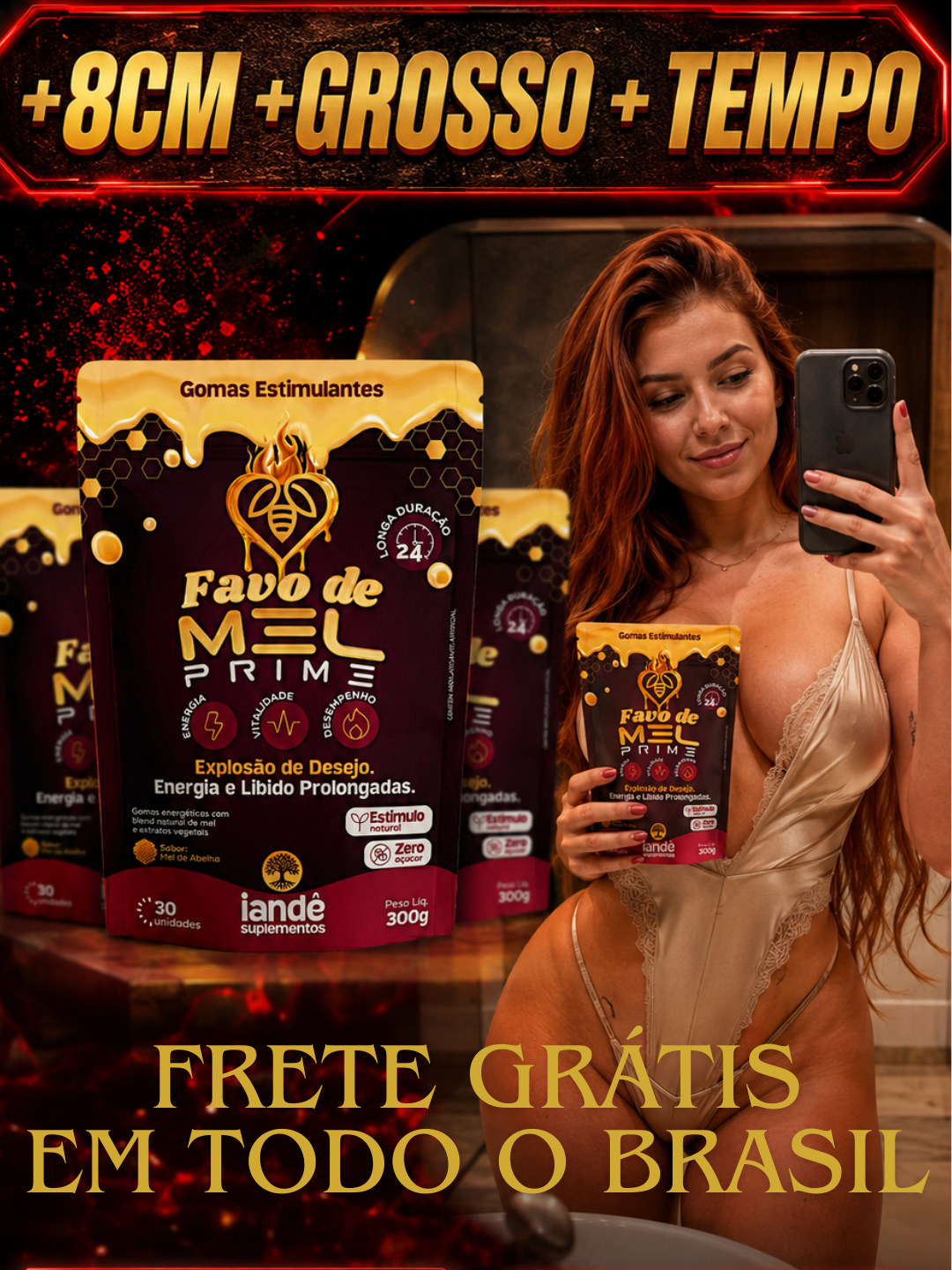 Iandê Suplementos Brasil Facebook ad: Favo de Mel Prime | Goma Estimulante, Iandê Suplementos