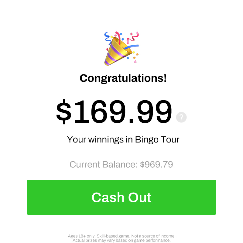 Bingo Tour Facebook ad: Bingo Tour: Win Real Money