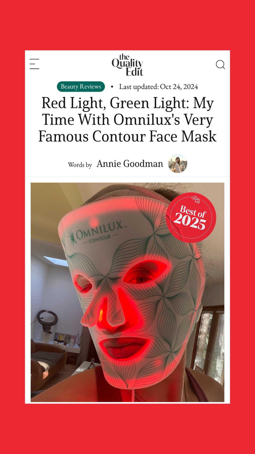 The Quality Edit Facebook ad