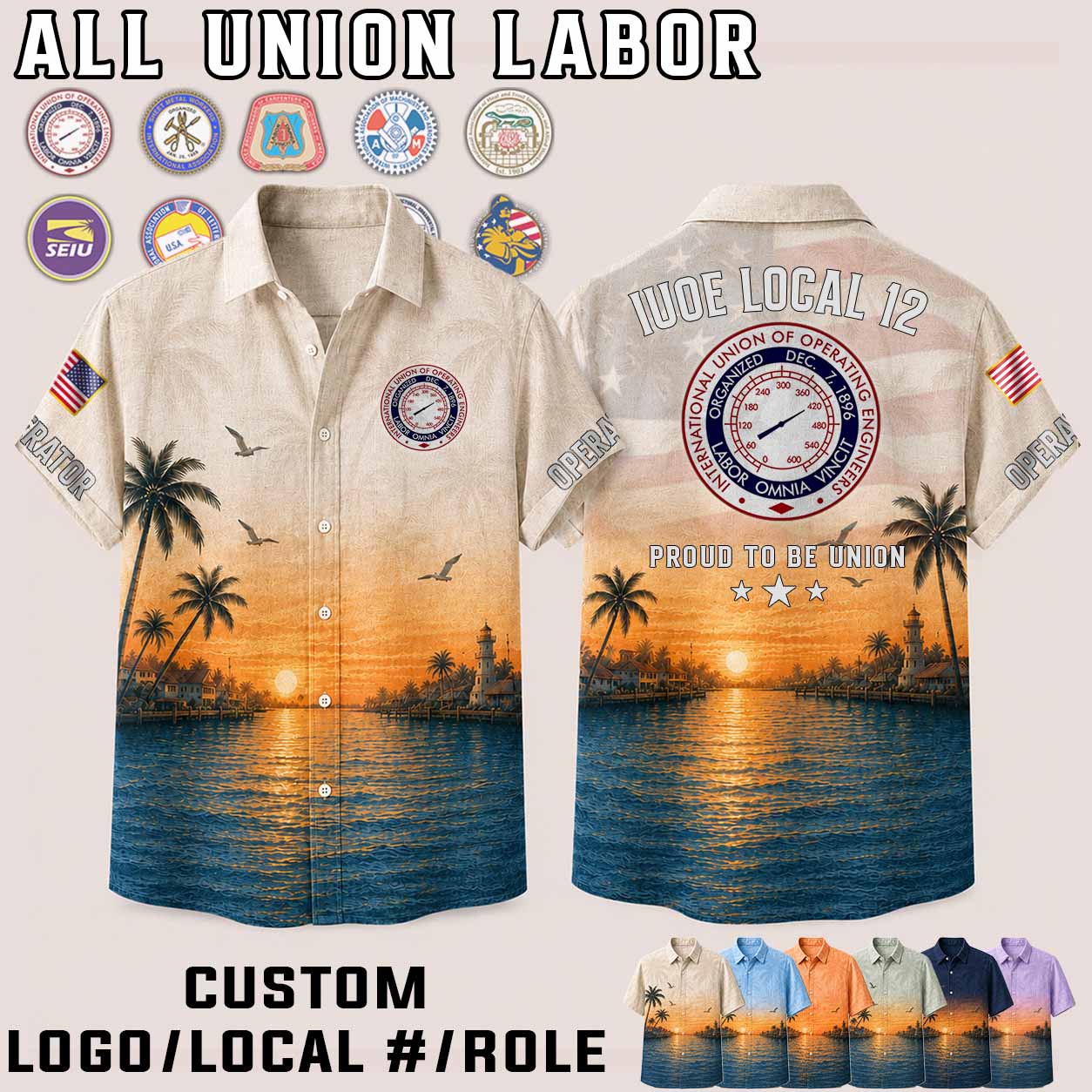 UNION Strong Facebook ad: BUILT BY WORKERS. WORN WITH PRIDE.