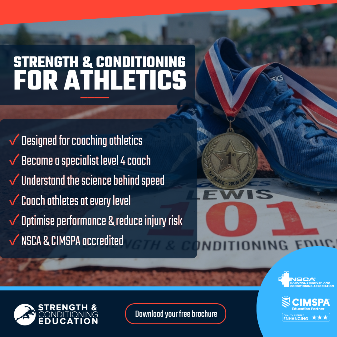 Strength and Conditioning Education Facebook ad: Our NEW course is fully accredited and fully…