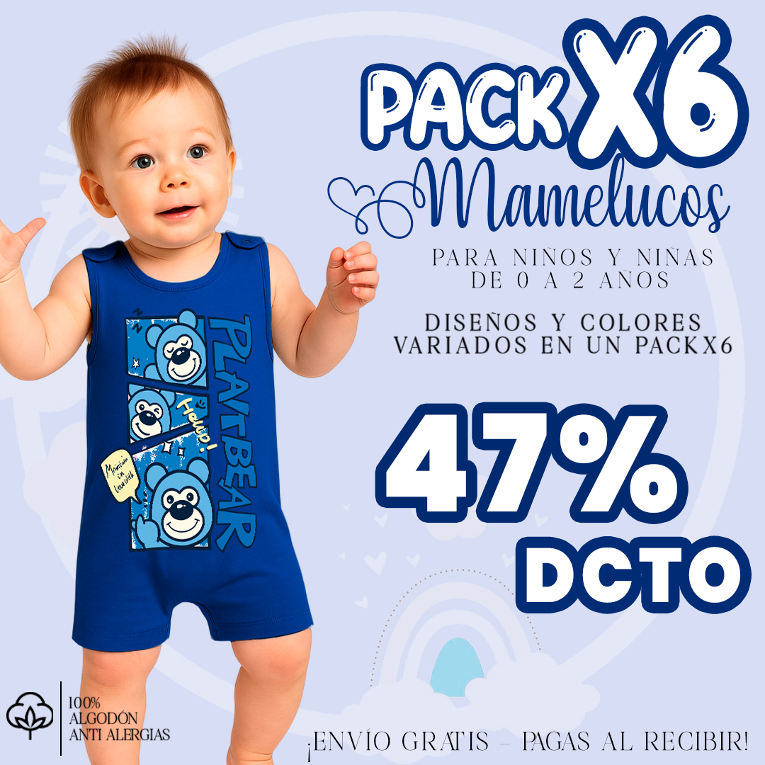 Kibii tienda Facebook ad: PACK X 6 Ó PACK X 3