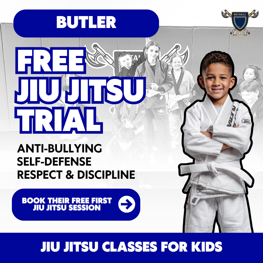 Bataille Jiu Jitsu Academy Facebook ad: BOOK THEIR FREE JIU JITSU TRIAL