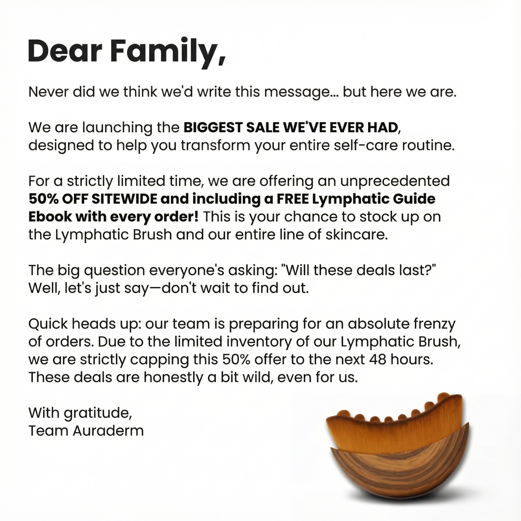 Auraderm Facebook ad