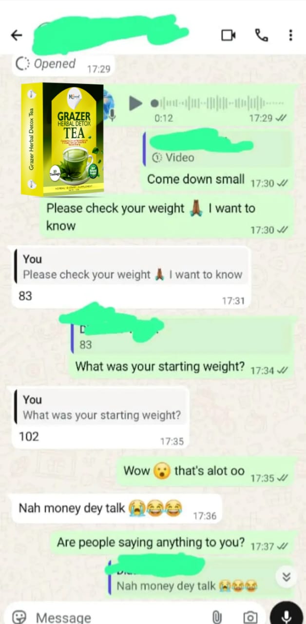 Nova Care Solutions Facebook ad: Grazer Detox Tea No 1 Slimming Tea