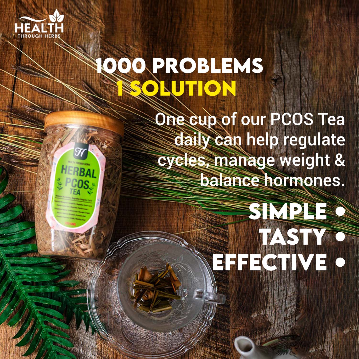 Healththroughherbs Facebook ad: PCOS Ke Liye Herbal Chai