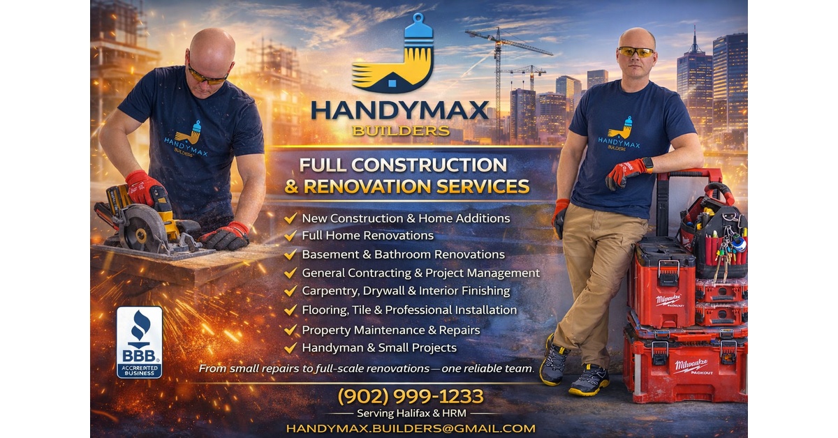 Handymax Builders Facebook ad: Professional Construction & Renovation Services | Halifax…