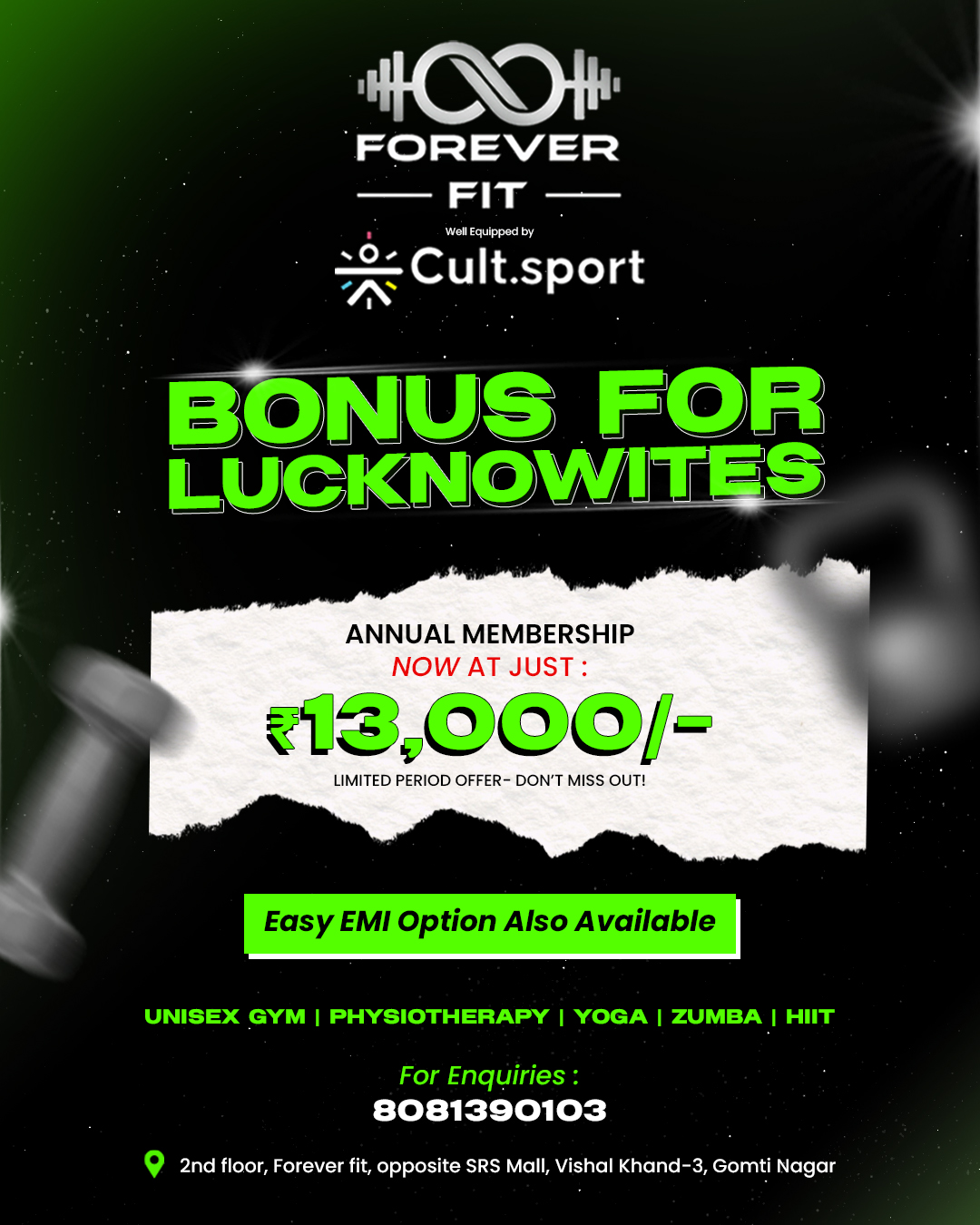 Foreverfit.in Facebook ad: Flat 40% OFF