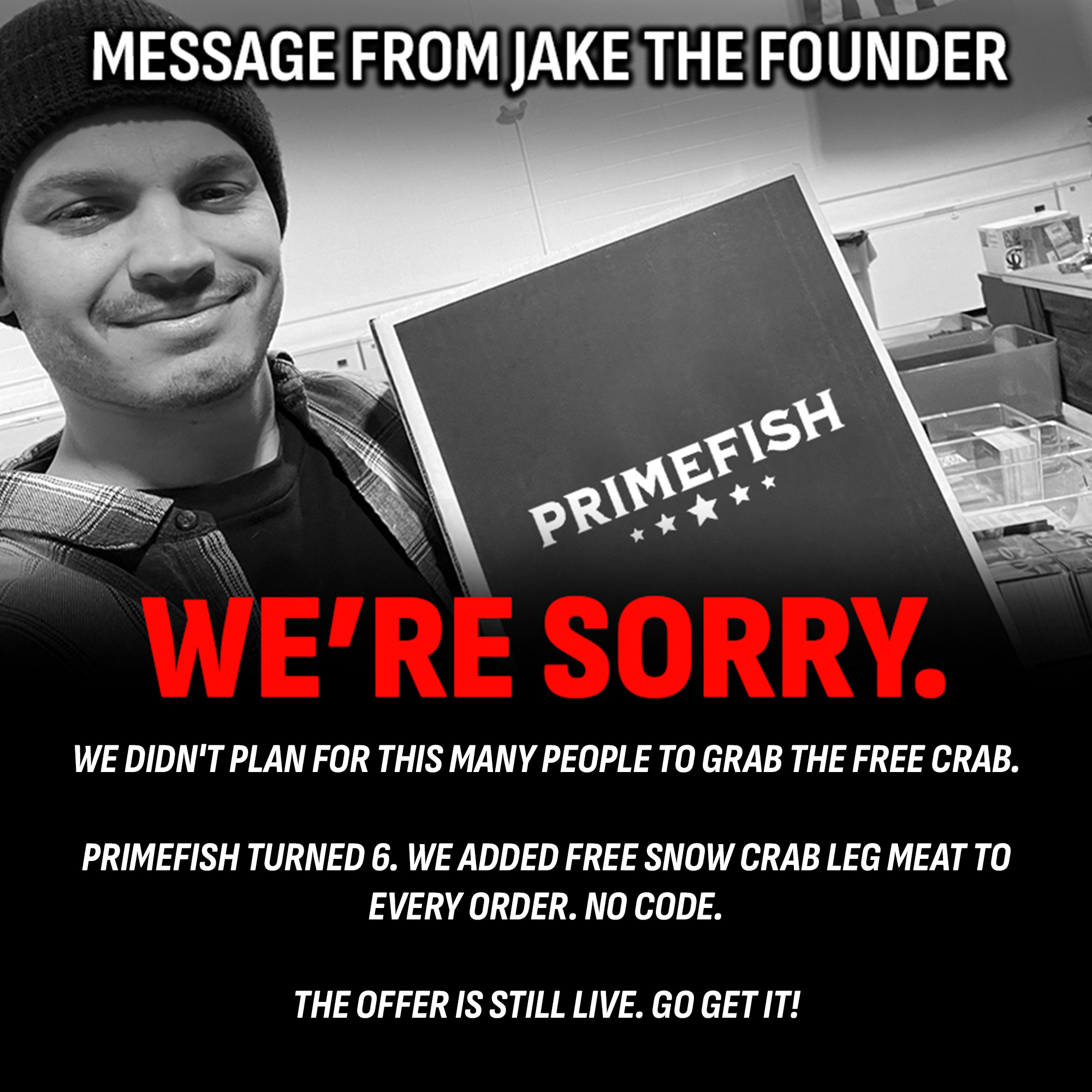 PrimeFish Seafood Co. Facebook ad