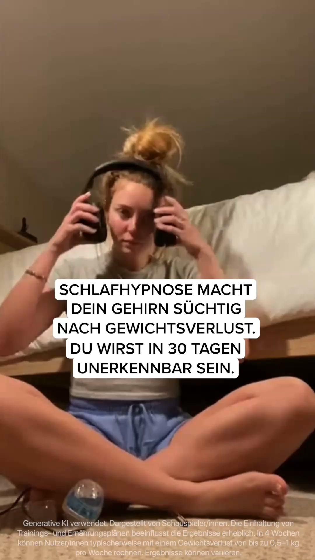 Kure for Hypnotherapy Facebook ad: Schließ die Augen. Verändere alles