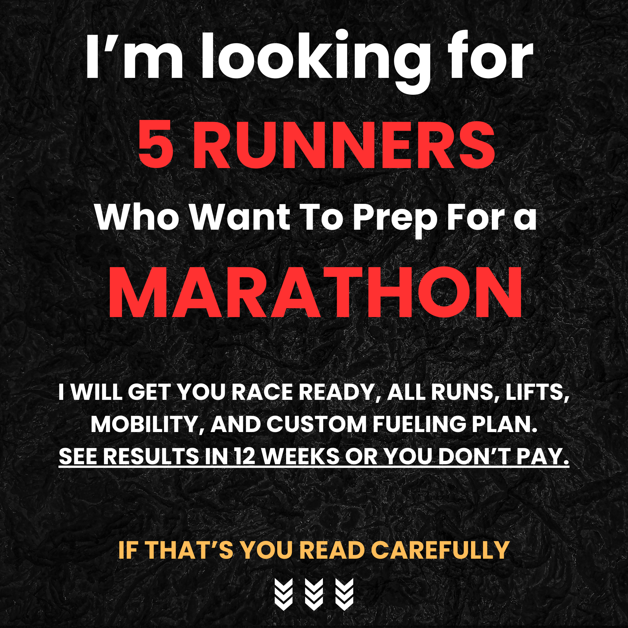 GTB Fitness Facebook ad: Prep For A Marathon!