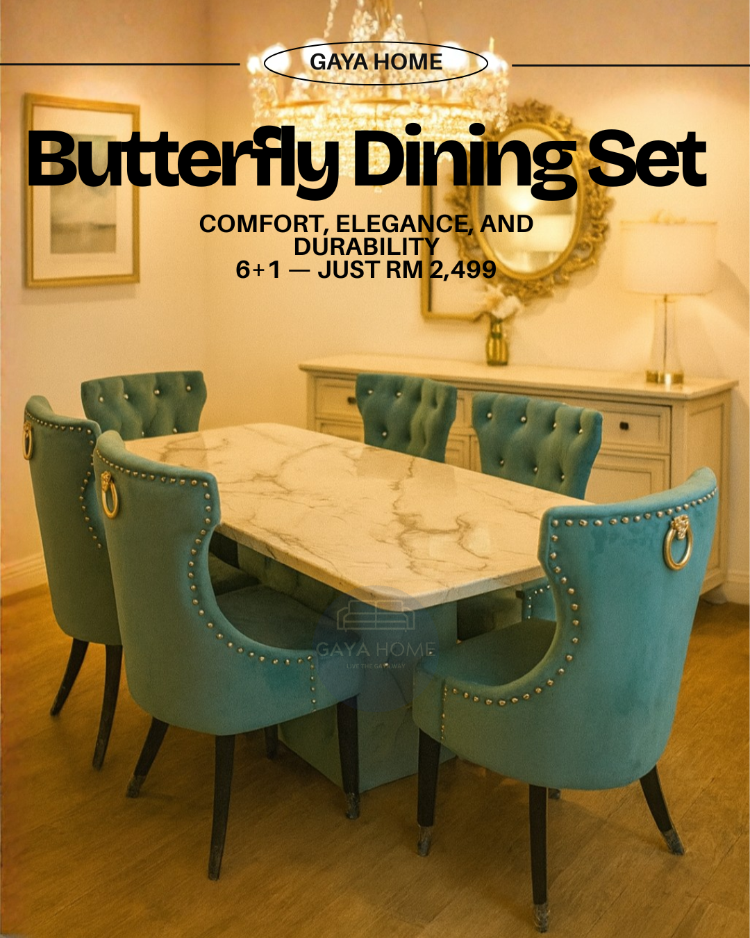 Gaya Home Facebook ad: 14+ DINING SET DESIGNS - ADA UNTUK SEMUA!