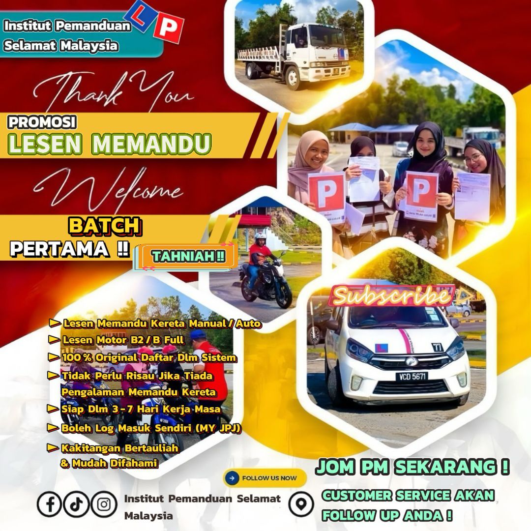 Institut Pemanduan Selamat Malaysia Facebook ad: Hujung Tahun Banyak Tempat Kosong