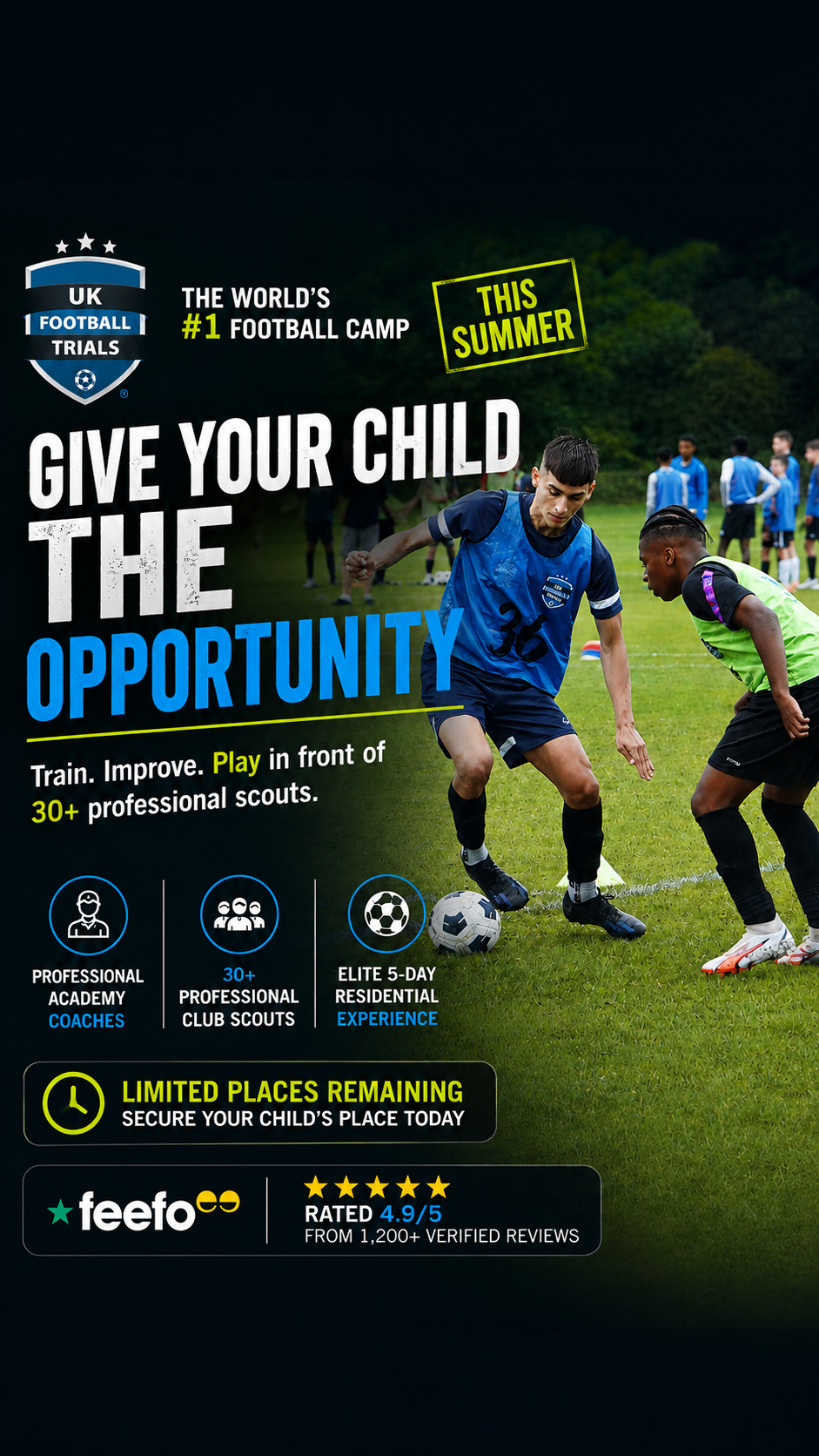 UK Football Trials Facebook ad