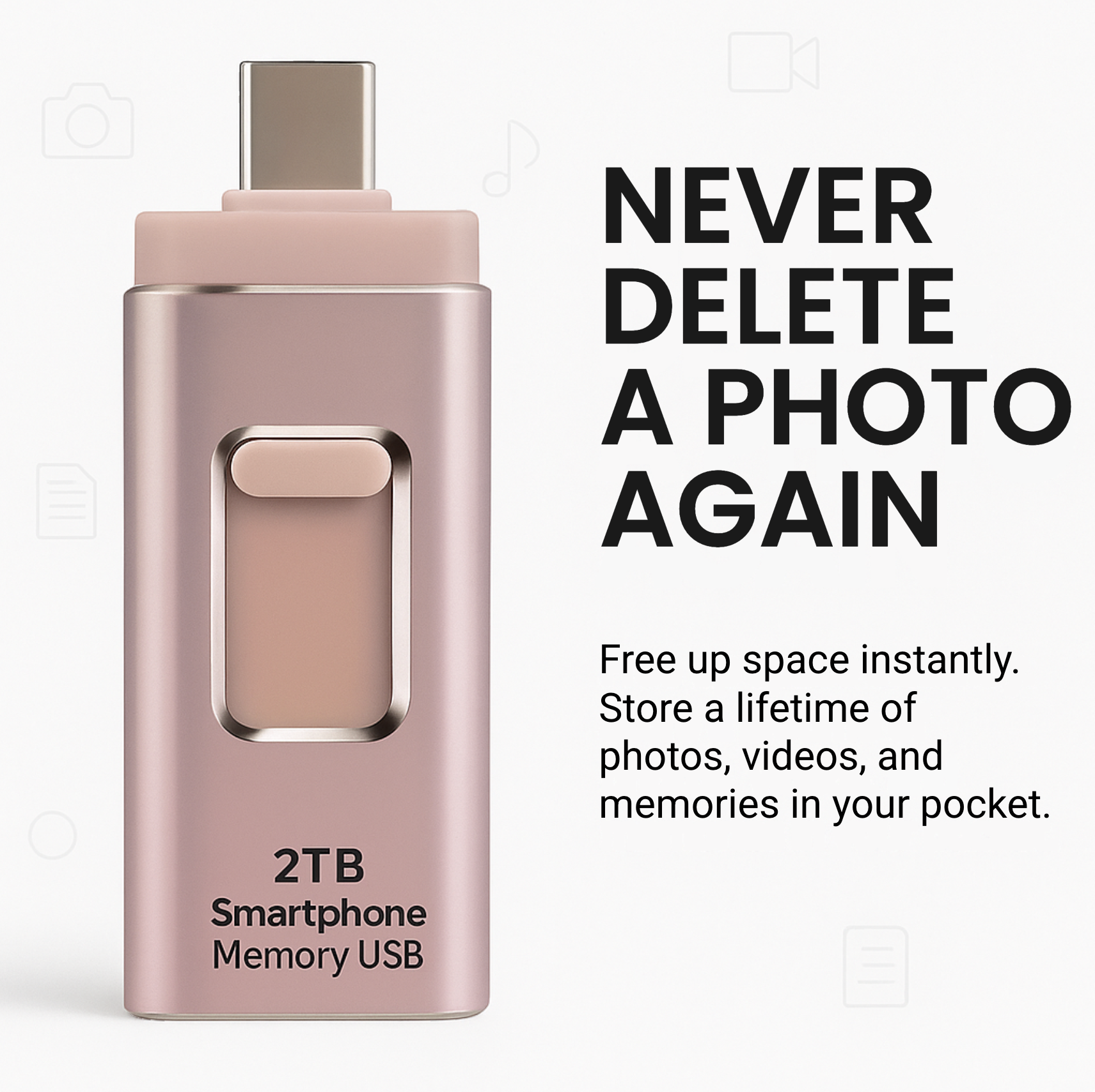 Brilliant Aussies Facebook ad: No More Deleting Photos | Free Delivery OZ Wide