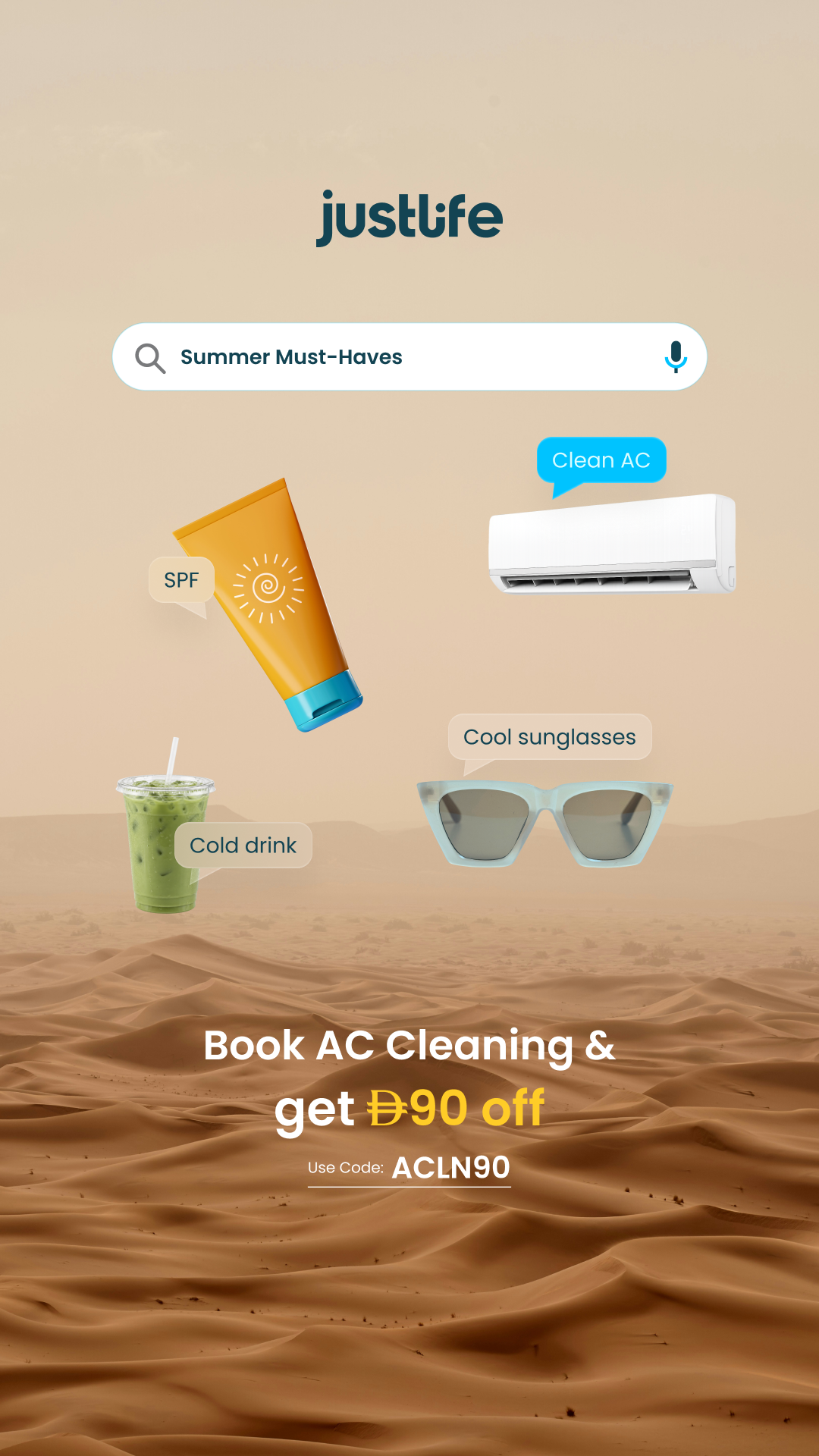Justlife UAE Facebook ad