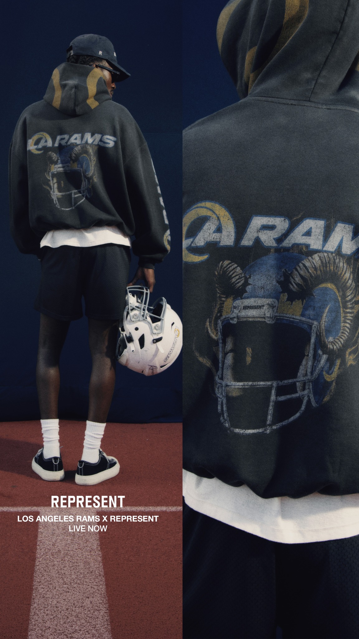 Represent Clo Facebook ad: Now Restocked