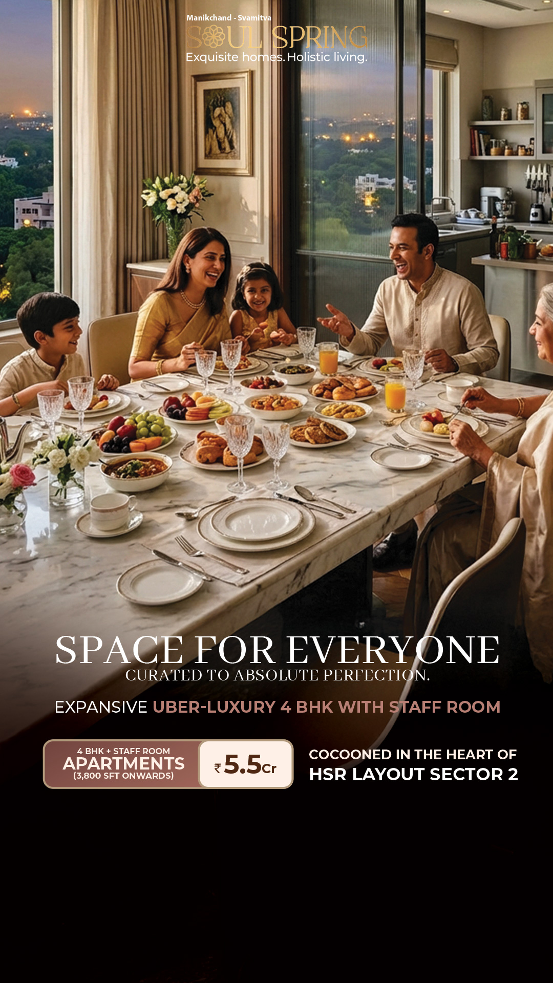 Svamitva Group Facebook ad: Extra Large 4 BHK With Staff Quarters in HSR | ₹5.5 Cr*