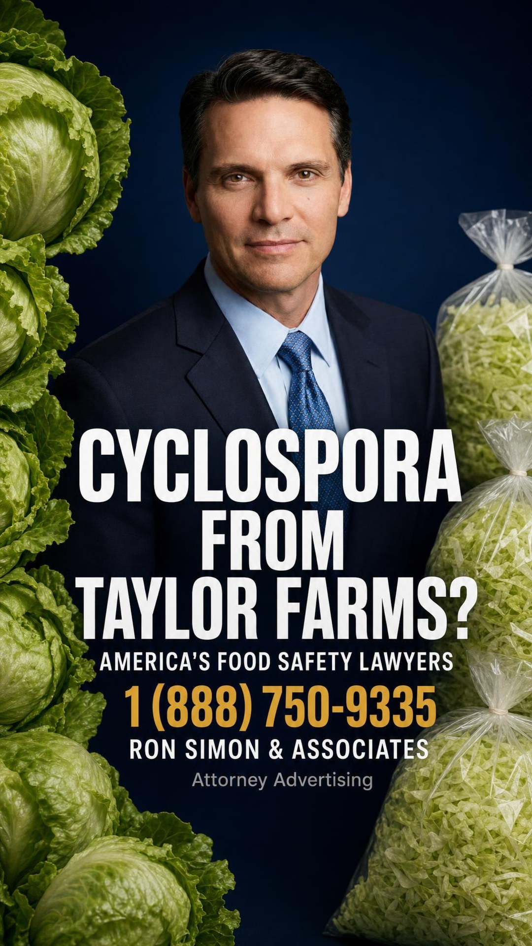 Ron Simon & Associates Facebook ad: Free Cyclospora Legal Review