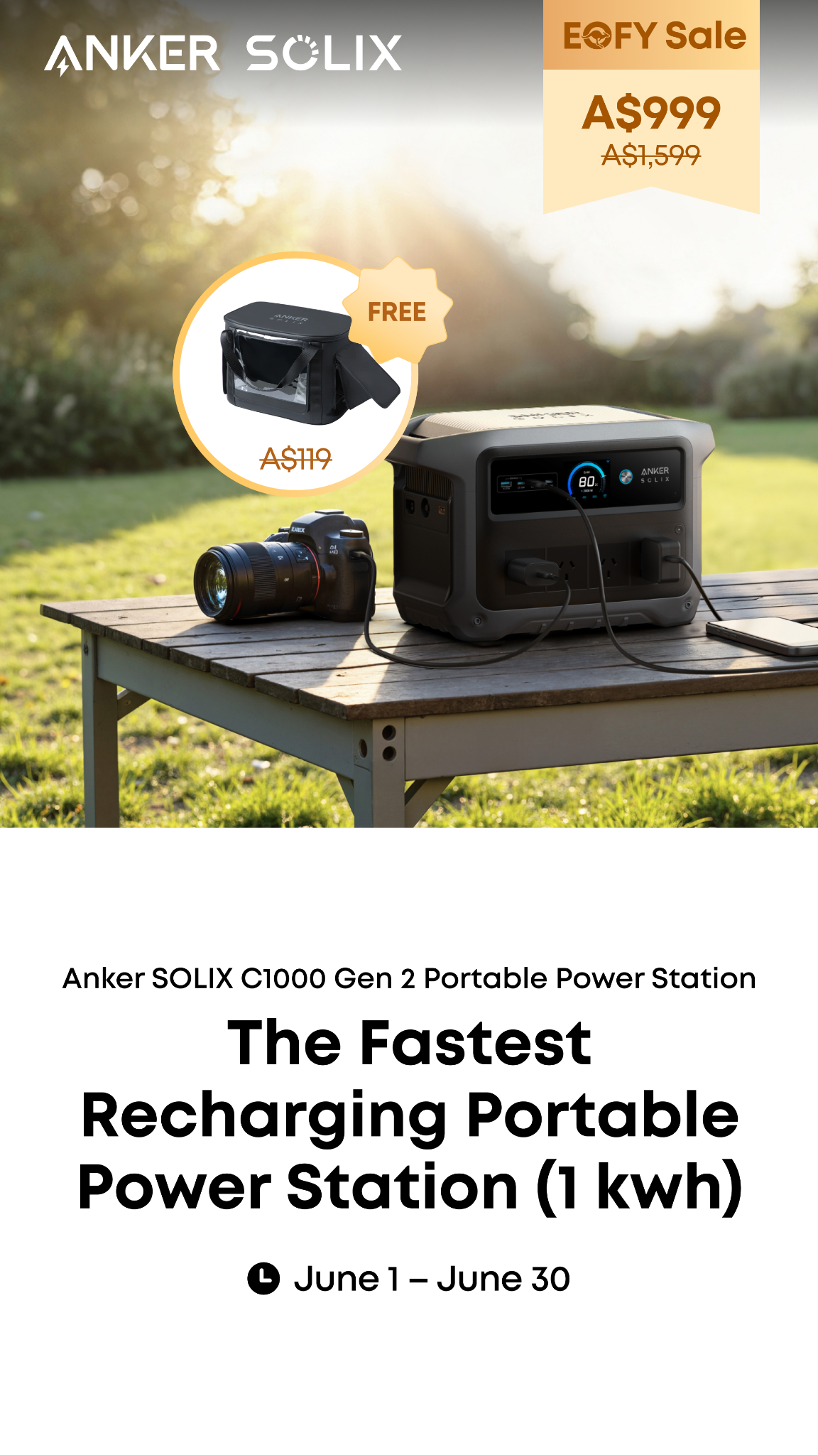 Anker SOLIX Facebook ad