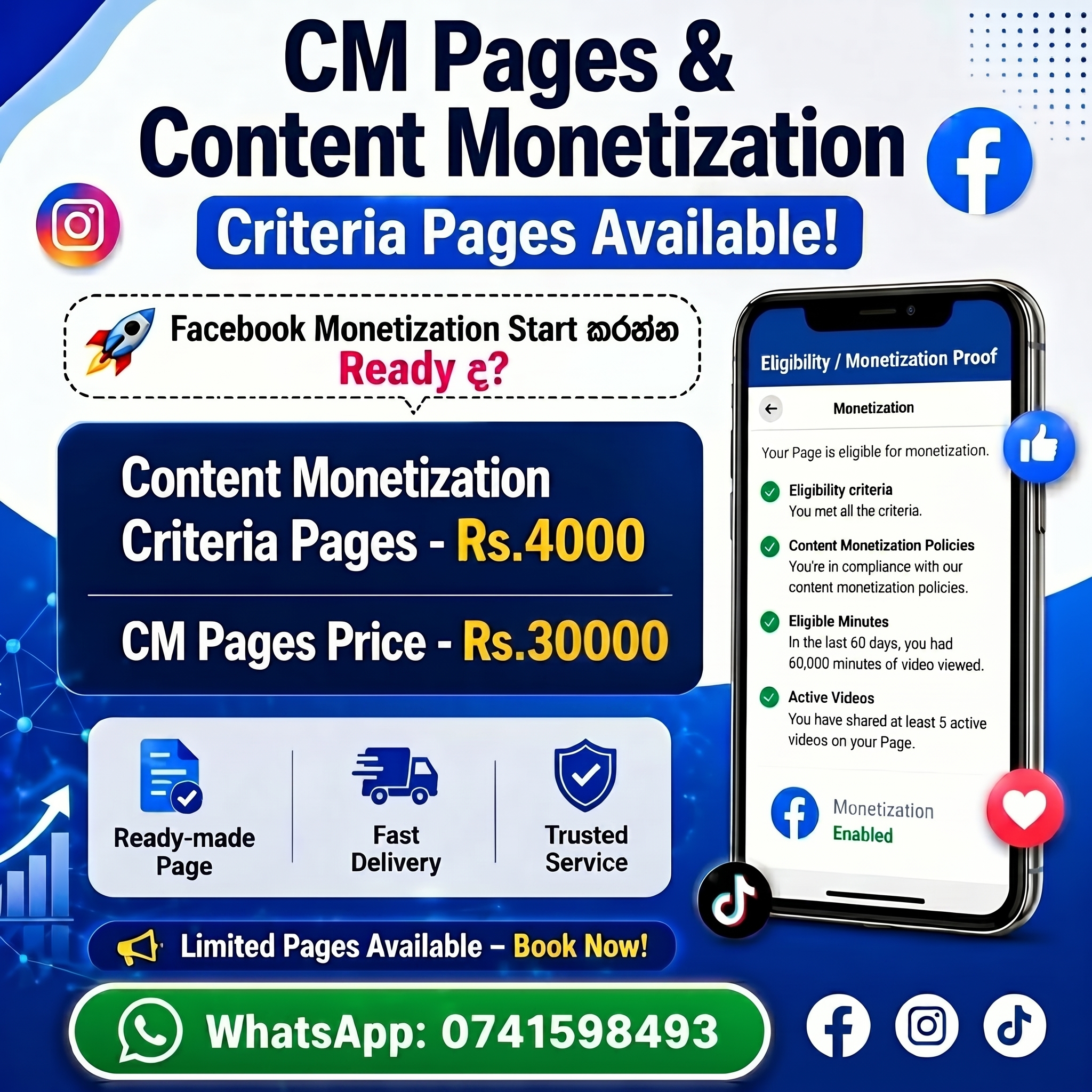 Social Media Tricks Facebook ad: Chat with us
