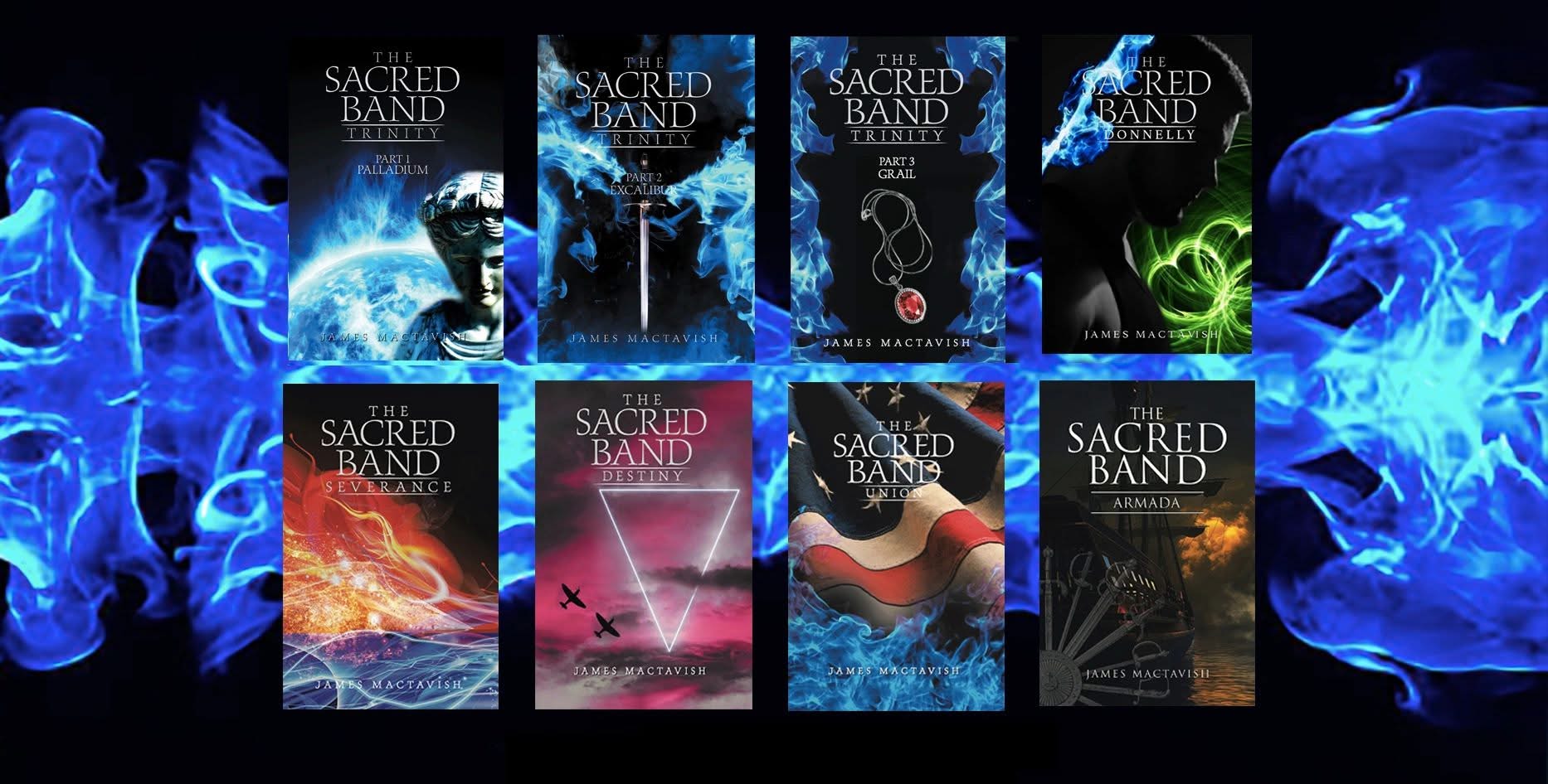 The Sacred Band Saga: New adult historical fiction series for LGBT+ Facebook ad: James Mactavish