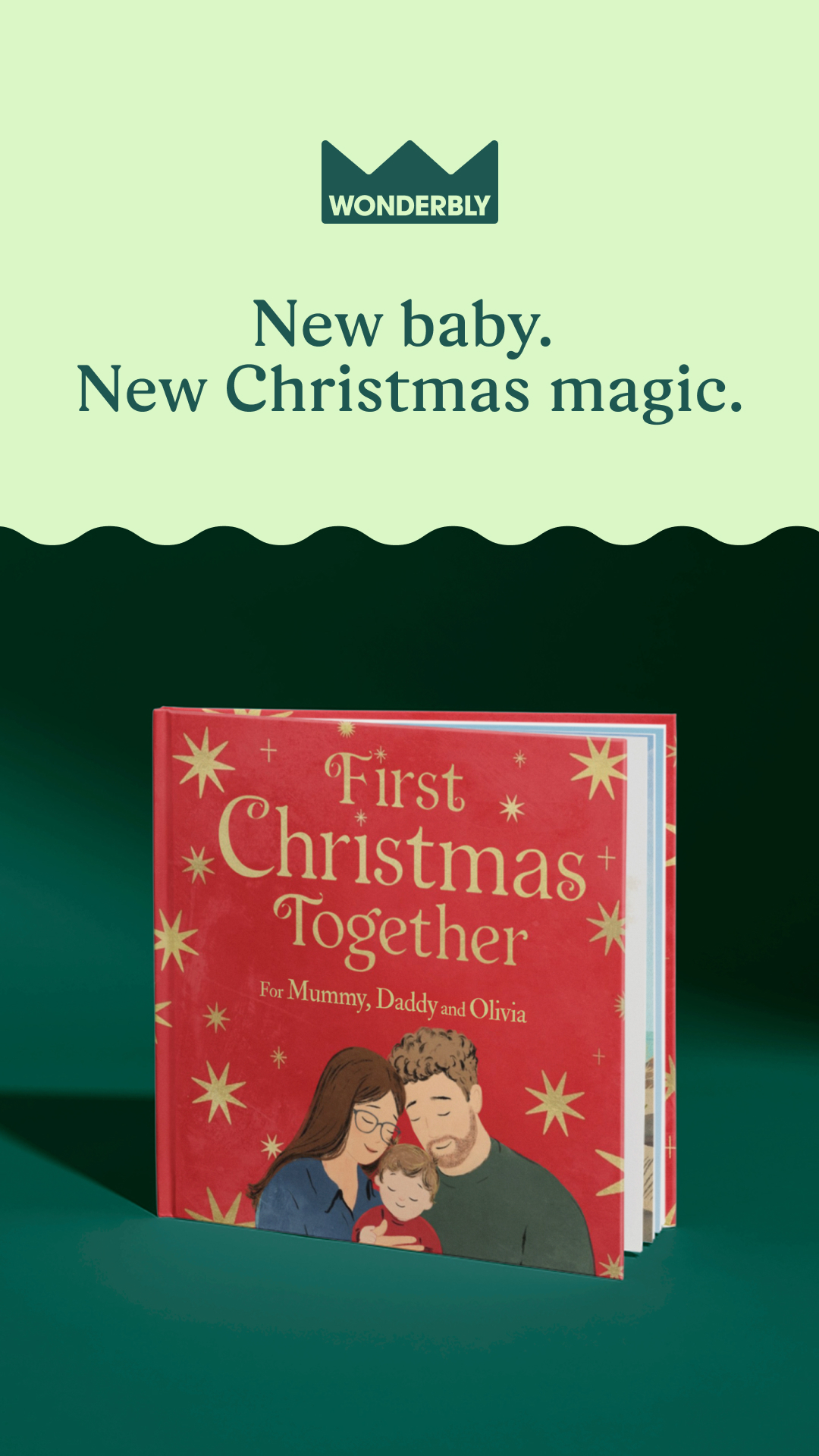 Wonderbly Facebook ad: The book they'll always return to at Christmas