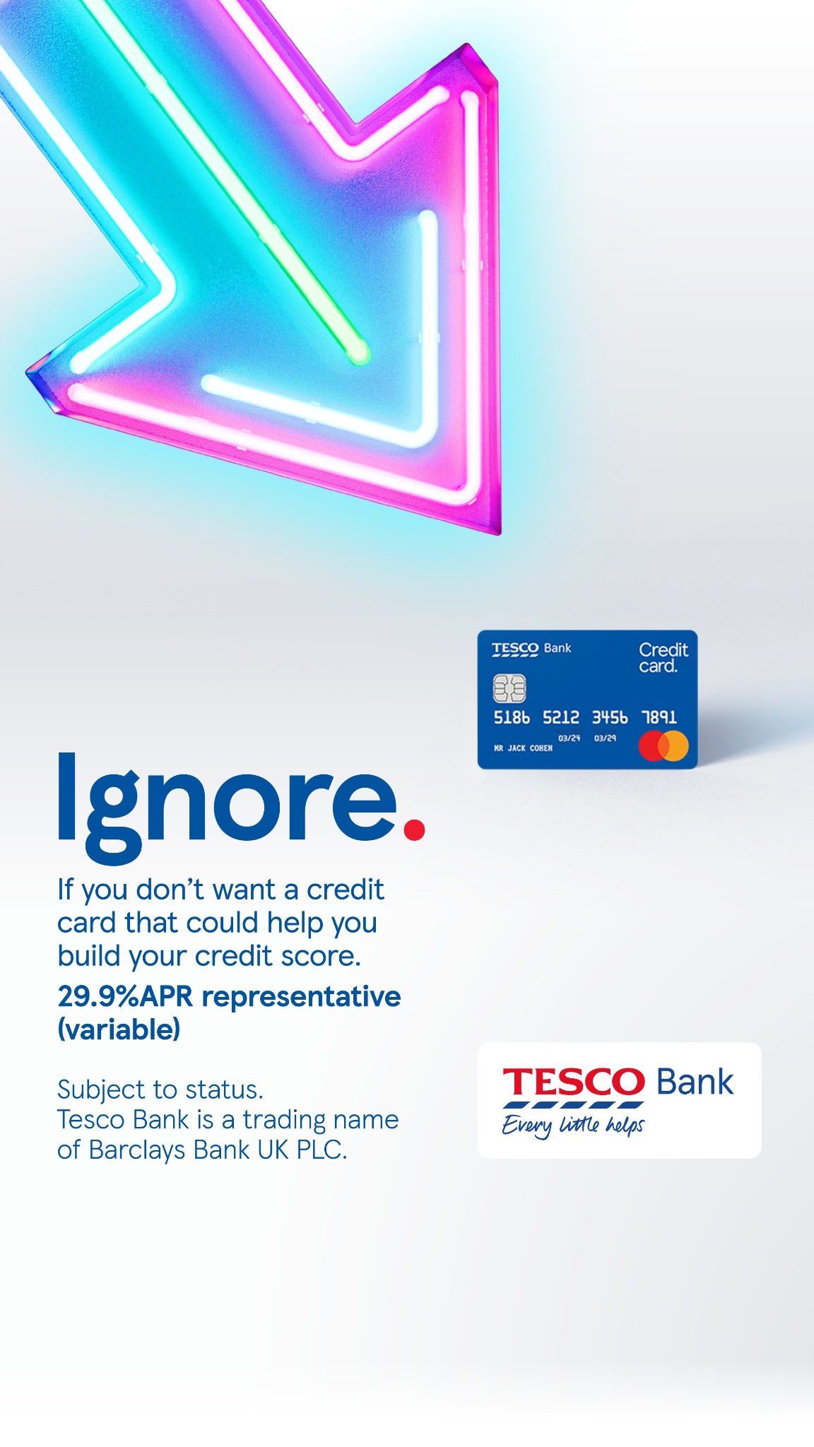 Tesco Bank Facebook ad