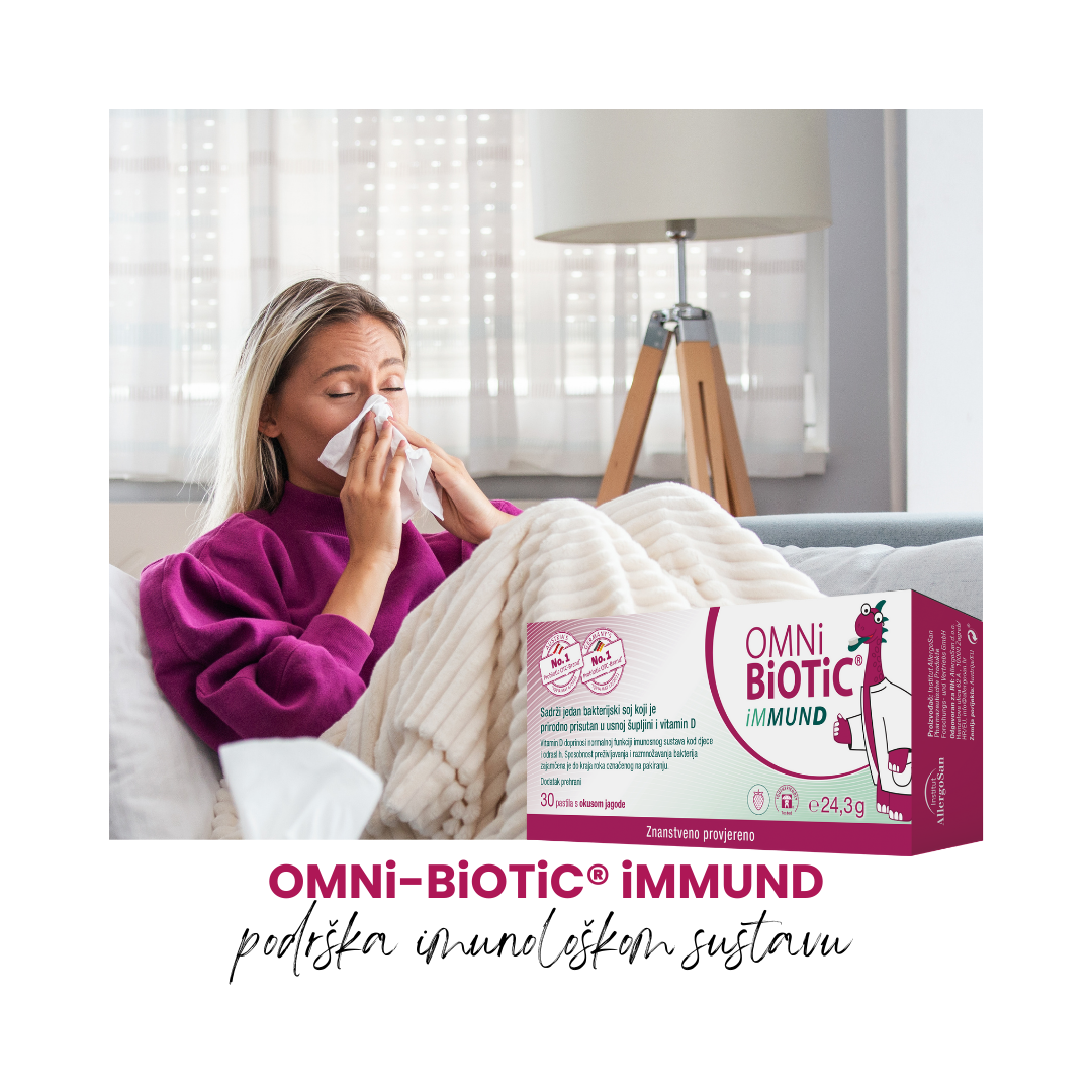 OMNi-BiOTiC Hrvatska Facebook ad: Hladniji dani donose veće izazove za imunitet.