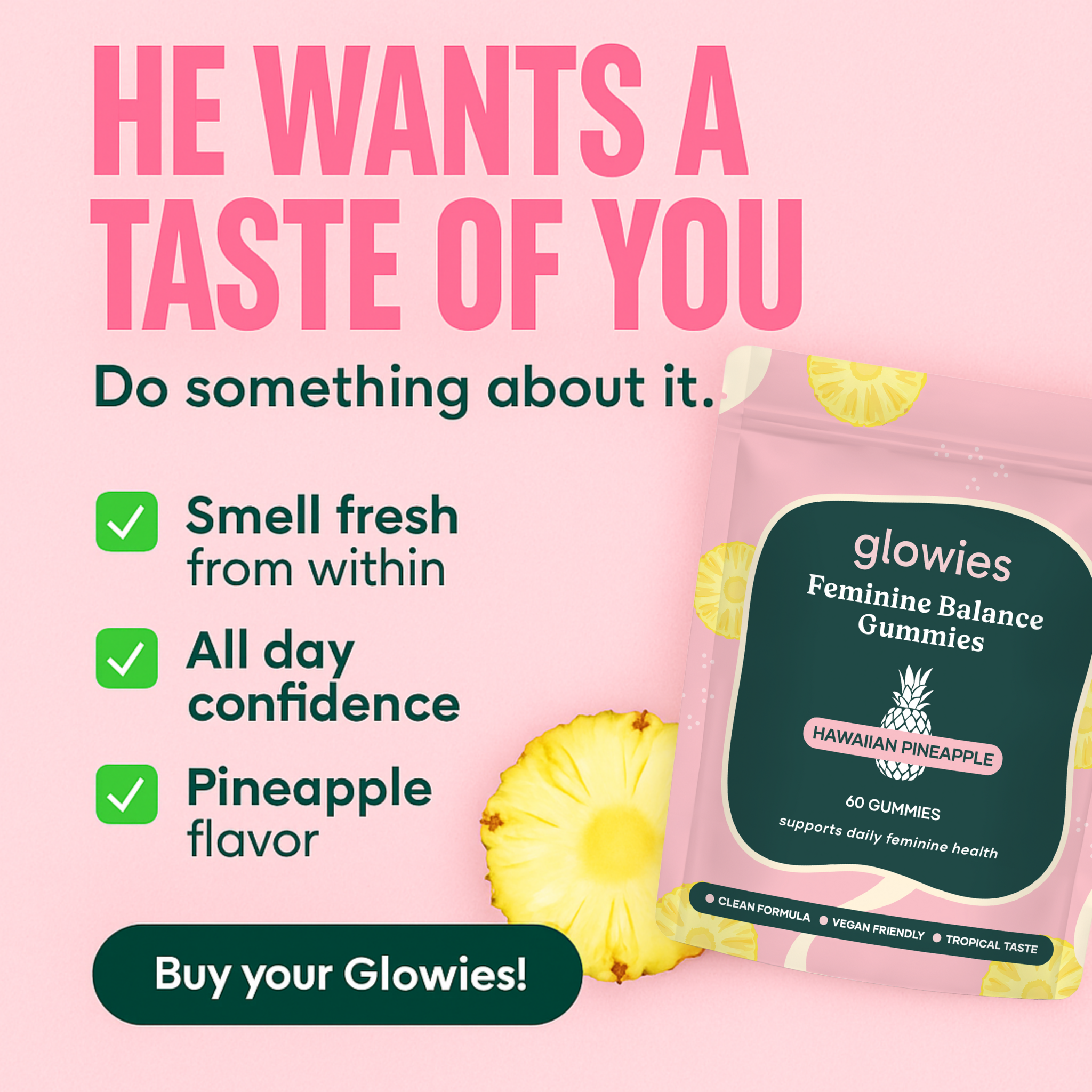 Glowies Facebook ad