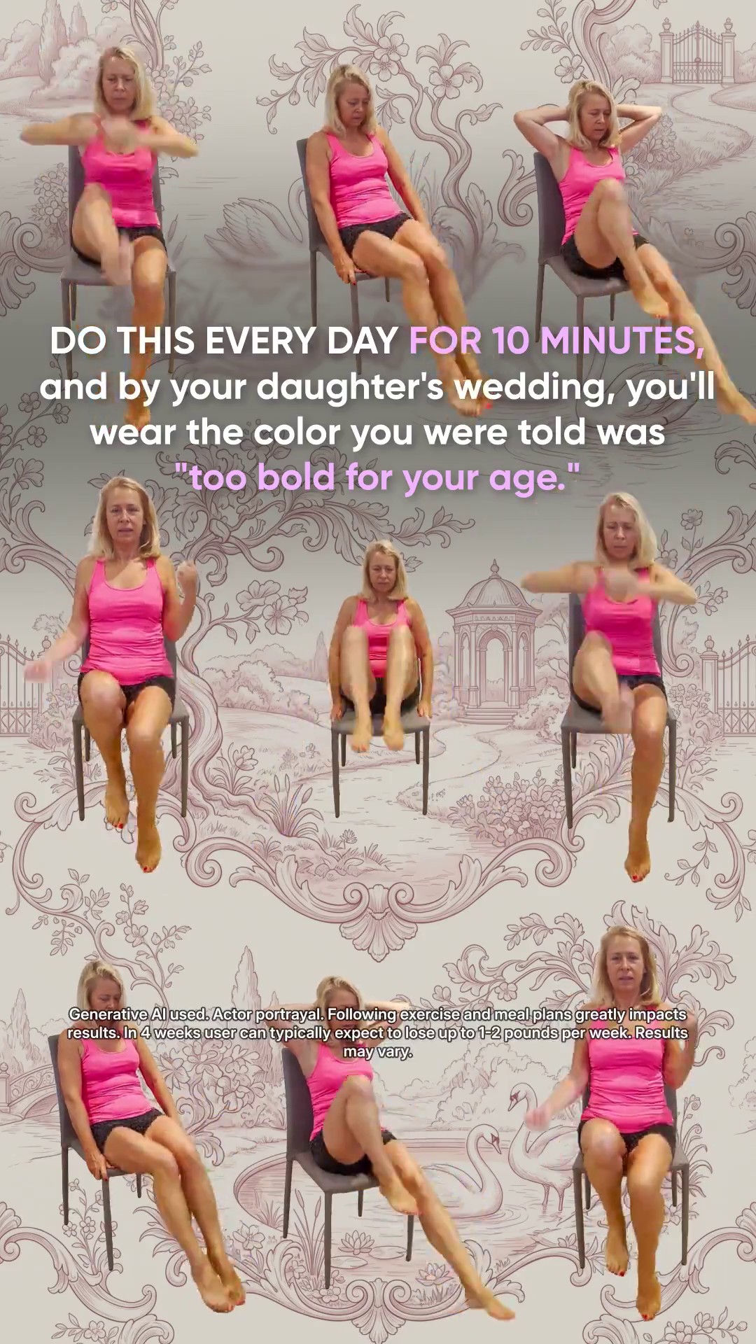 Tori Repa Facebook ad: Start Chair Yoga routine