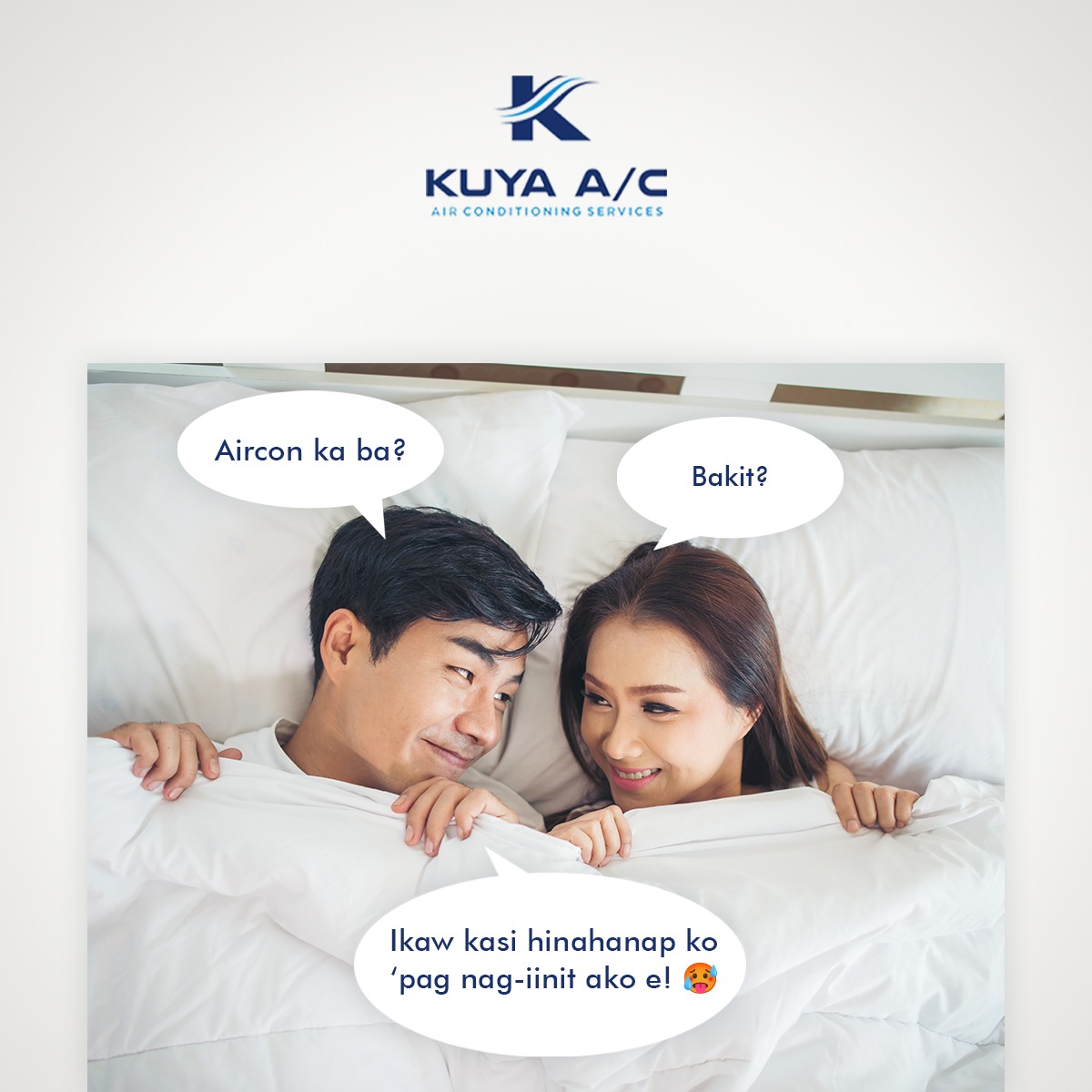 Kuya A/C Aircon Services Facebook ad: Love is in the air!