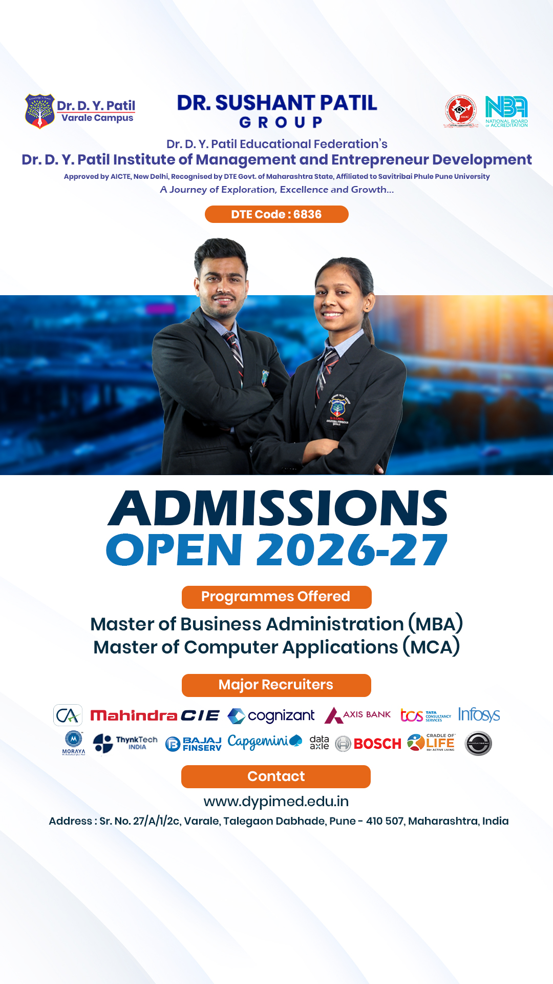 Dr D Y Patil Varale Campus Facebook ad from Feb 17, 2026