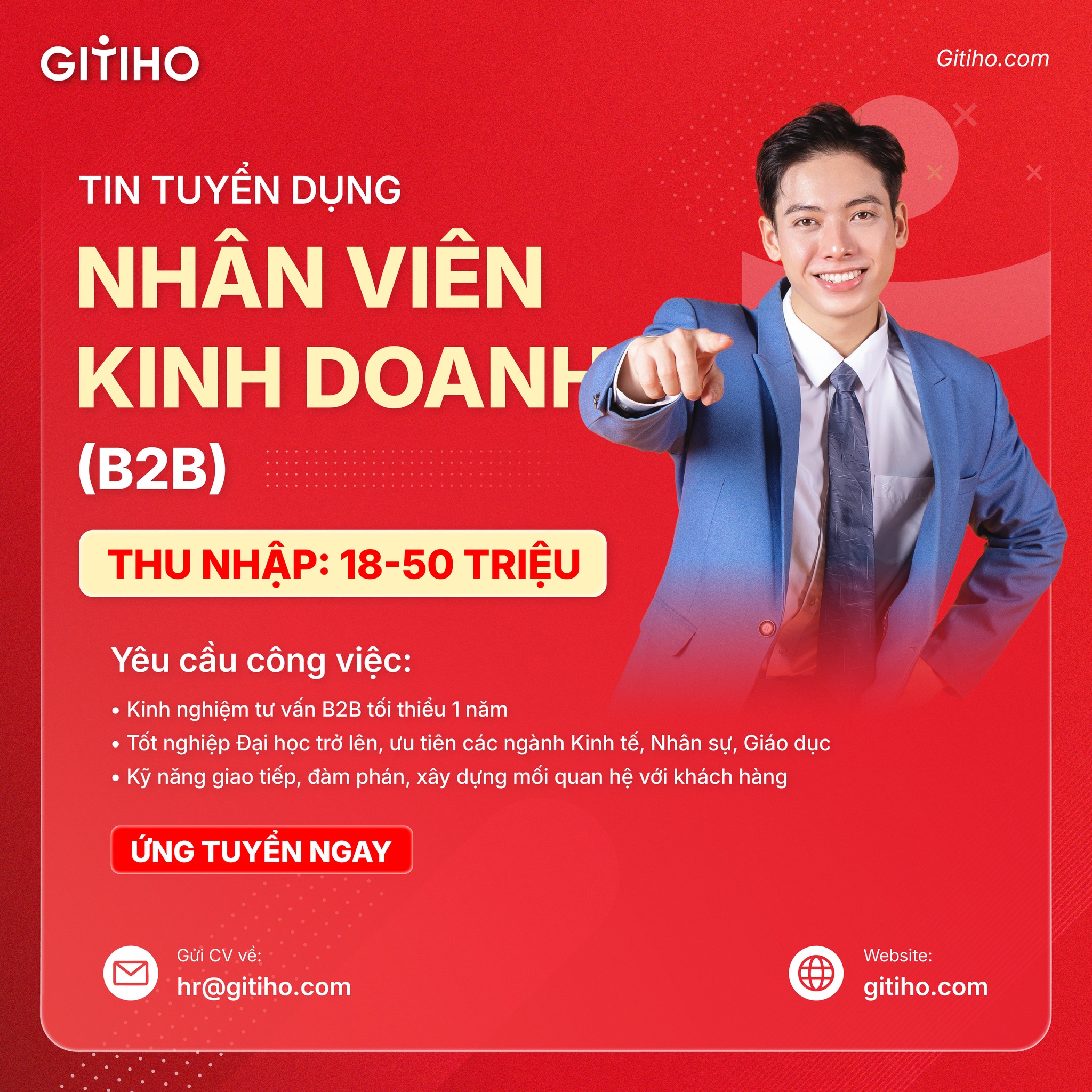 Gitiho.com Facebook ad: GITIHO TUYỂN DỤNG | SALES B2B