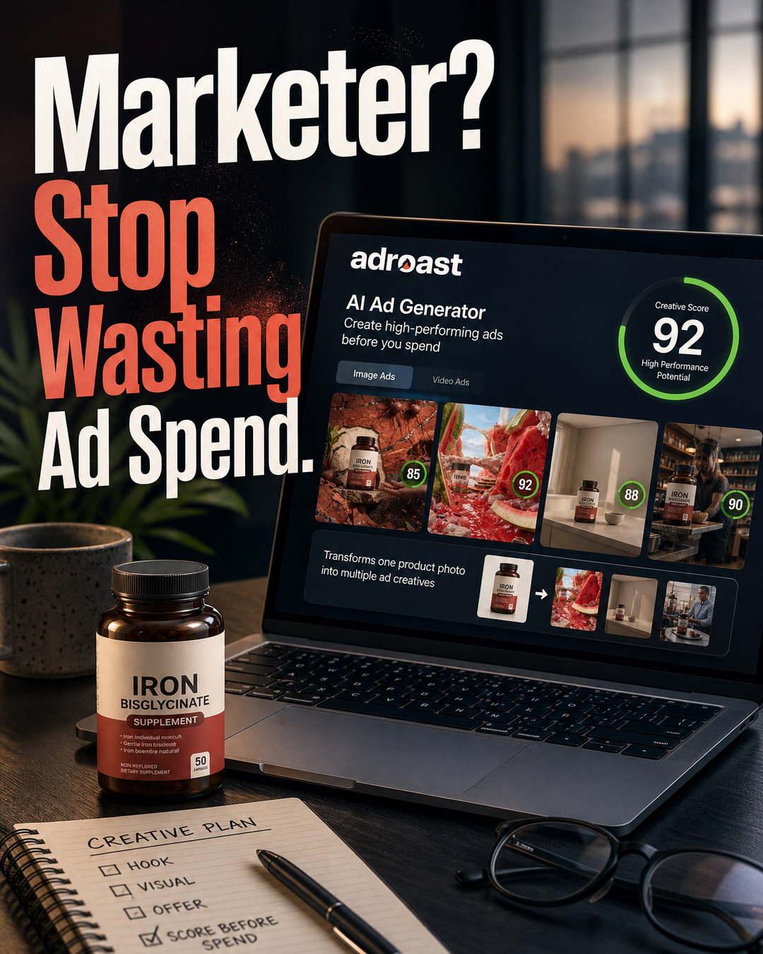 AdRoast.ai Facebook ad
