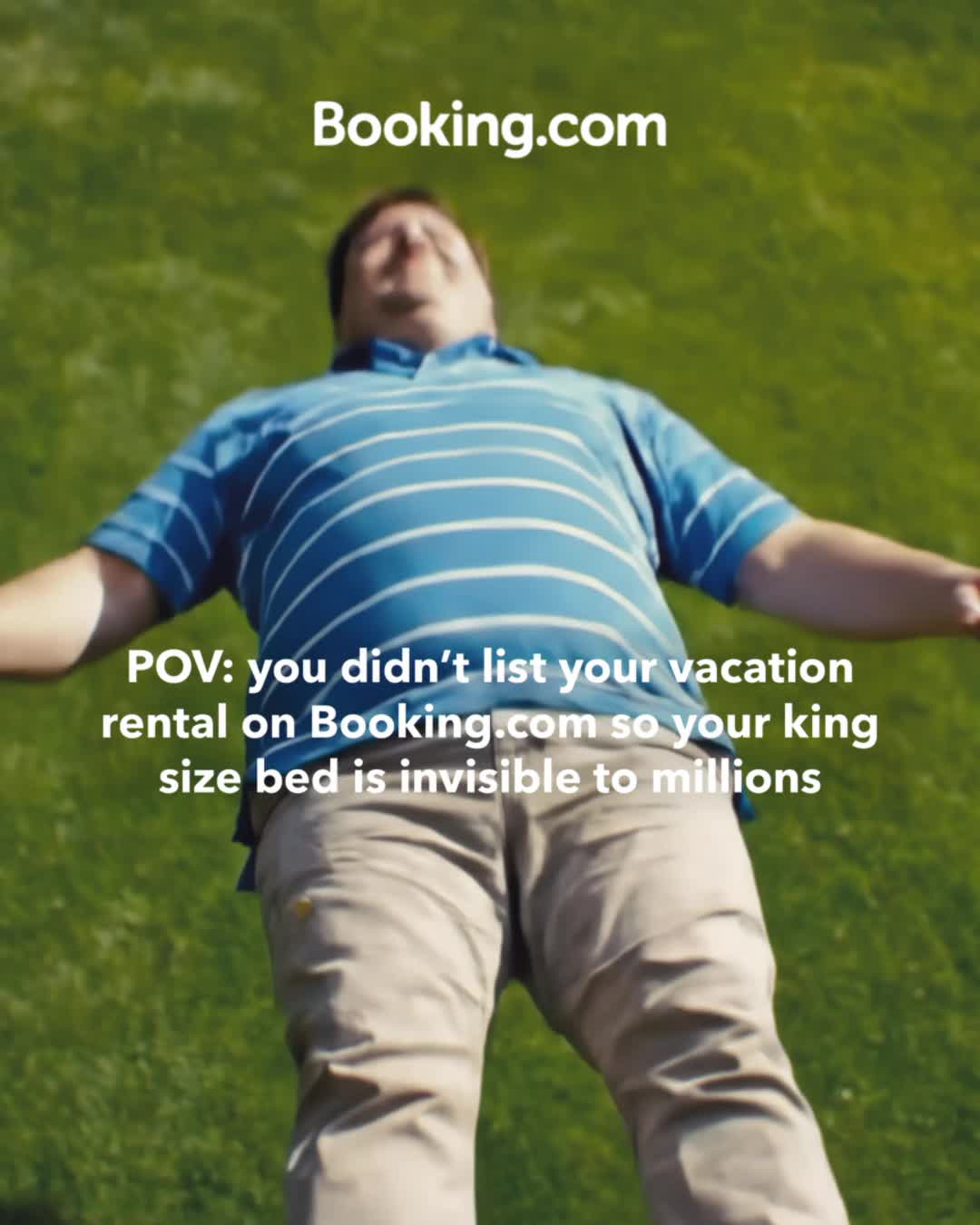 Booking.com Facebook ad: Get seen. Get booked.