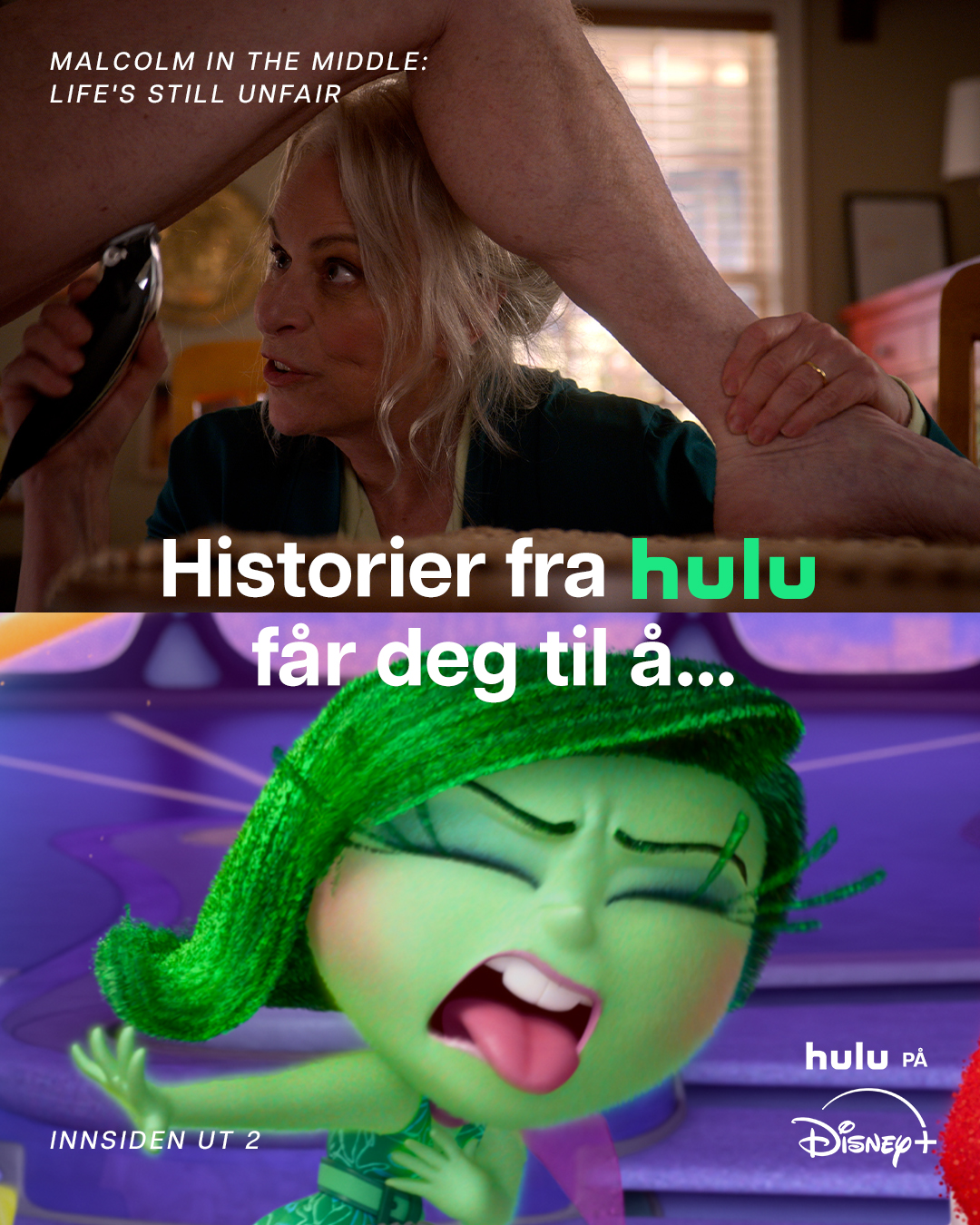 Disney+ Facebook ad: Strøm filmer og serier fra Hulu nå, eksklusivt…