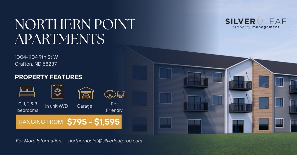 Silver Leaf Property Management Facebook ad: Silver Leaf | Grafton, ND