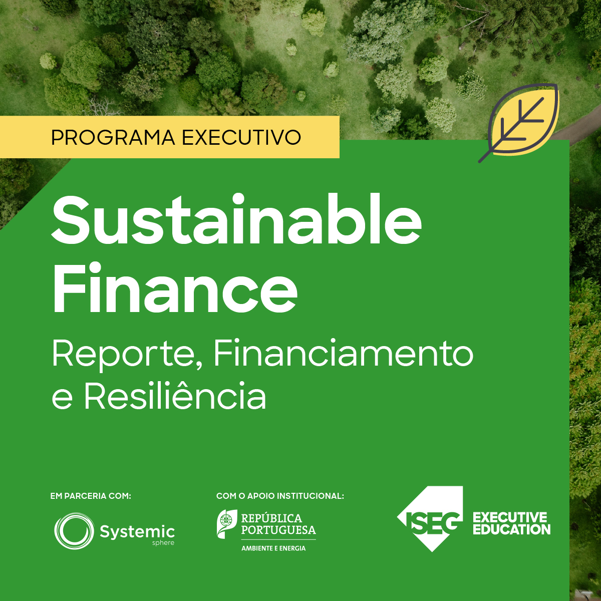 ISEG Executive Education Facebook ad: Domine as finanças sustentáveis