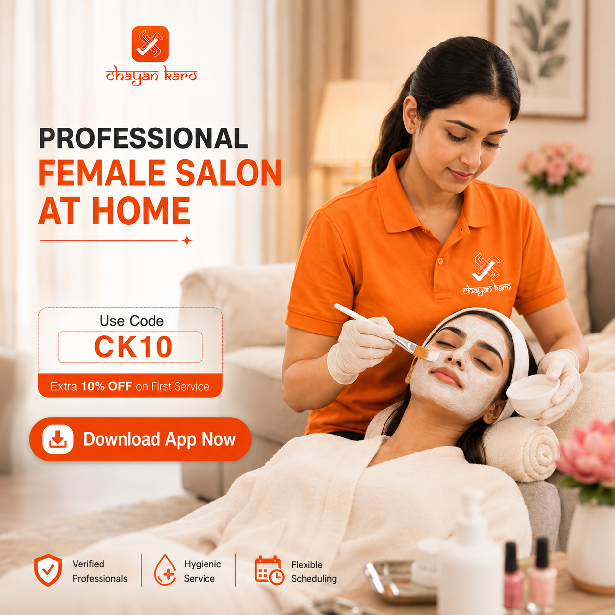 Chayan Karo Facebook ad: Book Service