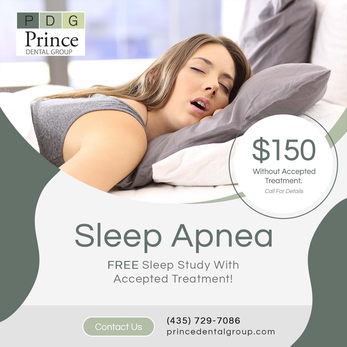 Prince Dental Group Facebook ad: Discover Quality Sleep!