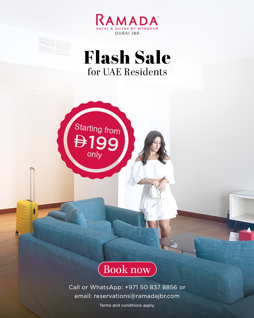 Ramada Hotel & Suites by Wyndham Dubai JBR Facebook ad: Family Staycation Starting AED 199